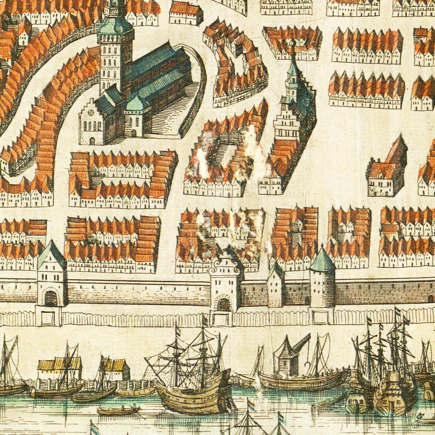 Historischer Stadtplan Riga um 1612