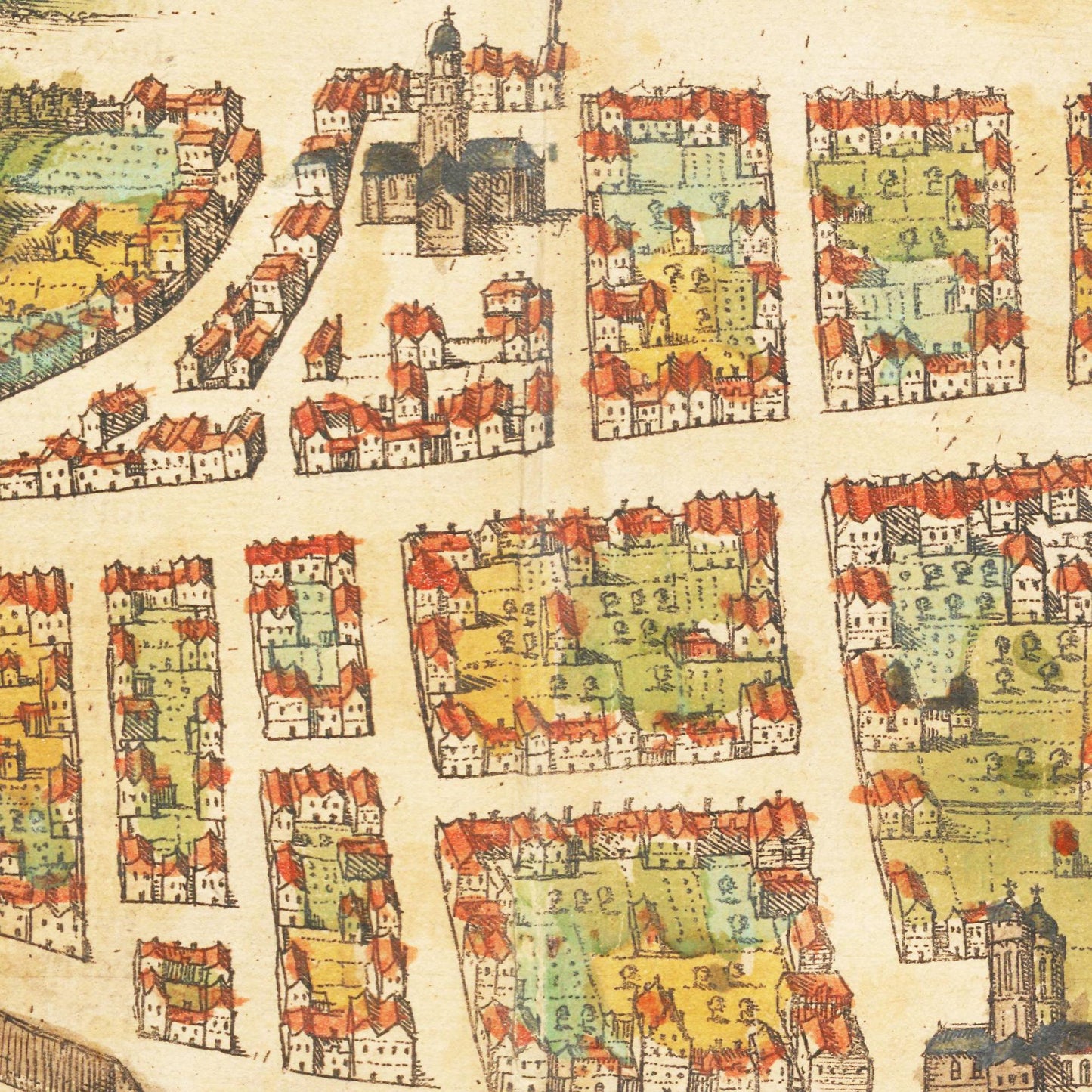 Historischer Stadtansicht Edinburgh um 1580