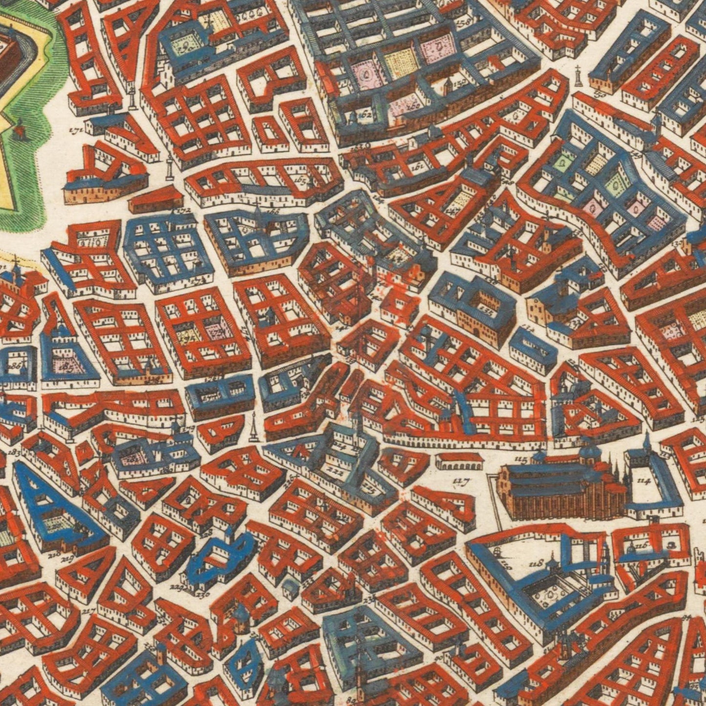 Historischer Stadtplan Mailand um 1700