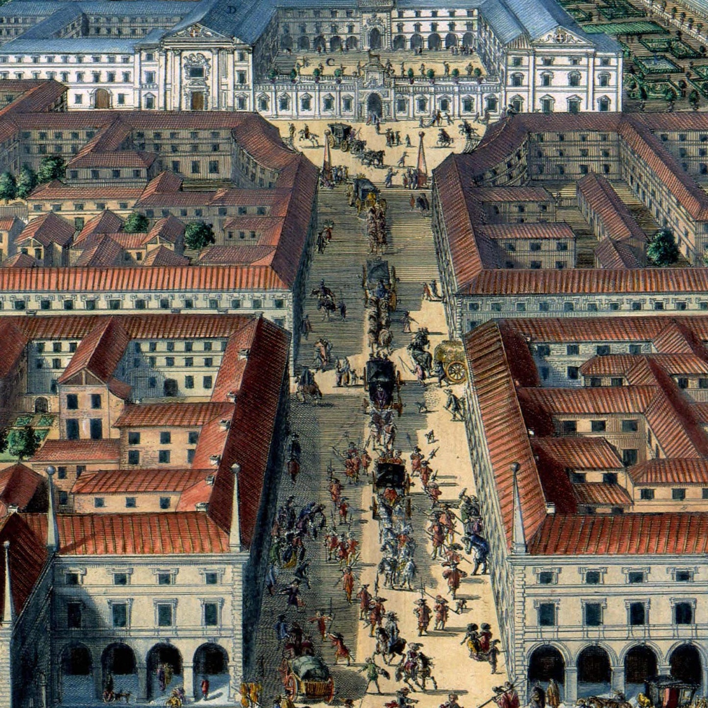 Historische Stadtansicht Turin um 1682