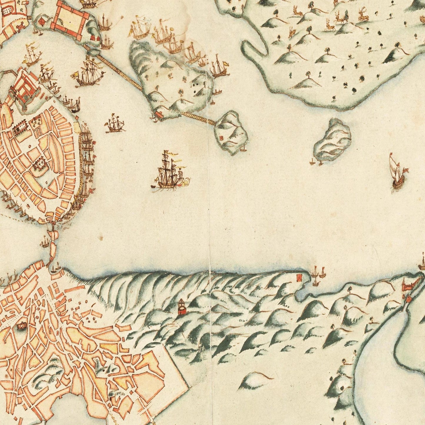 Historischer Stadtplan Stockholm um 1642