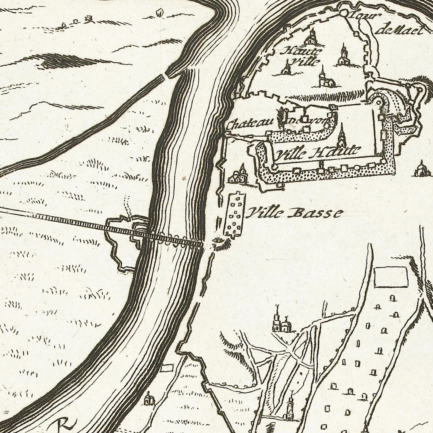 Historischer Stadtplan Belgrad um 1726