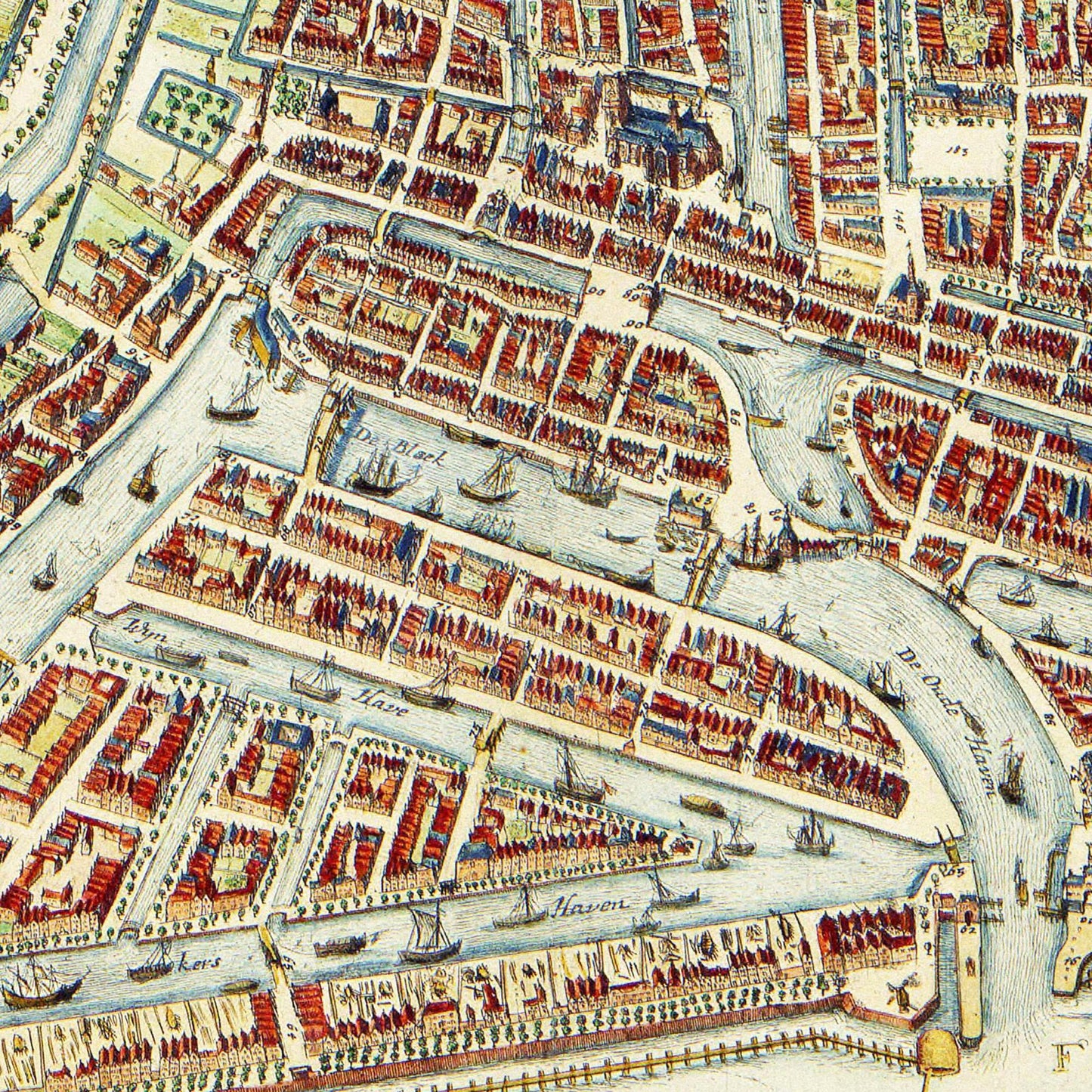 Historischer Stadtplan Rotterdam um 1689