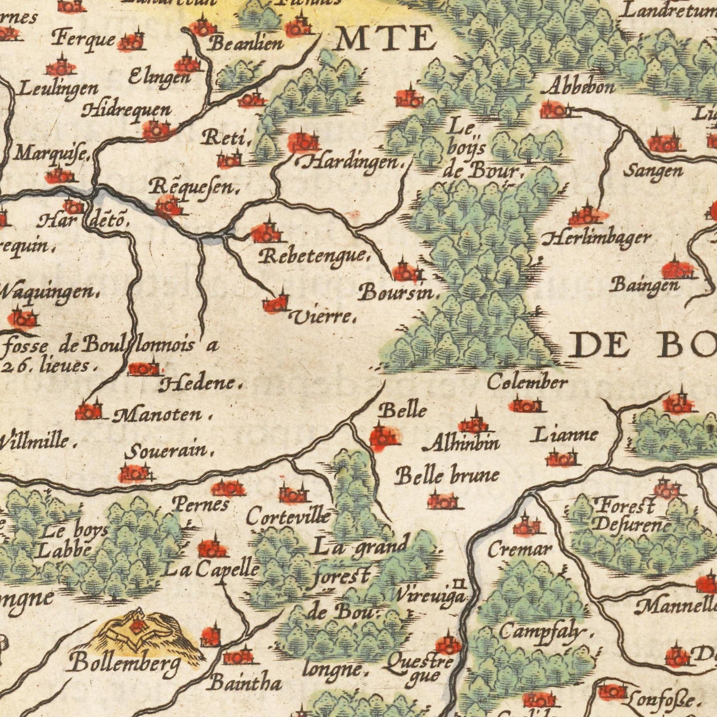 Historische Landkarte Calais um 1609