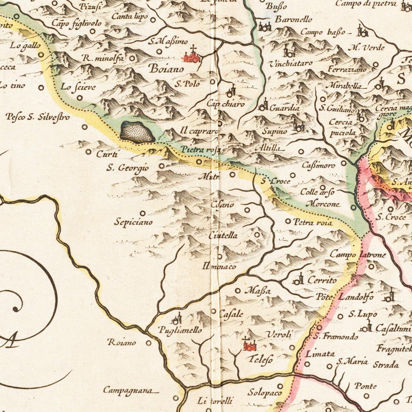 Historische Landkarte Molise um 1630