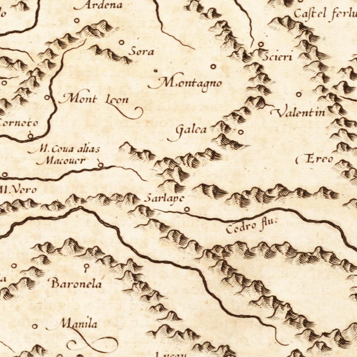 Historische Landkarte Sardinien um 1698