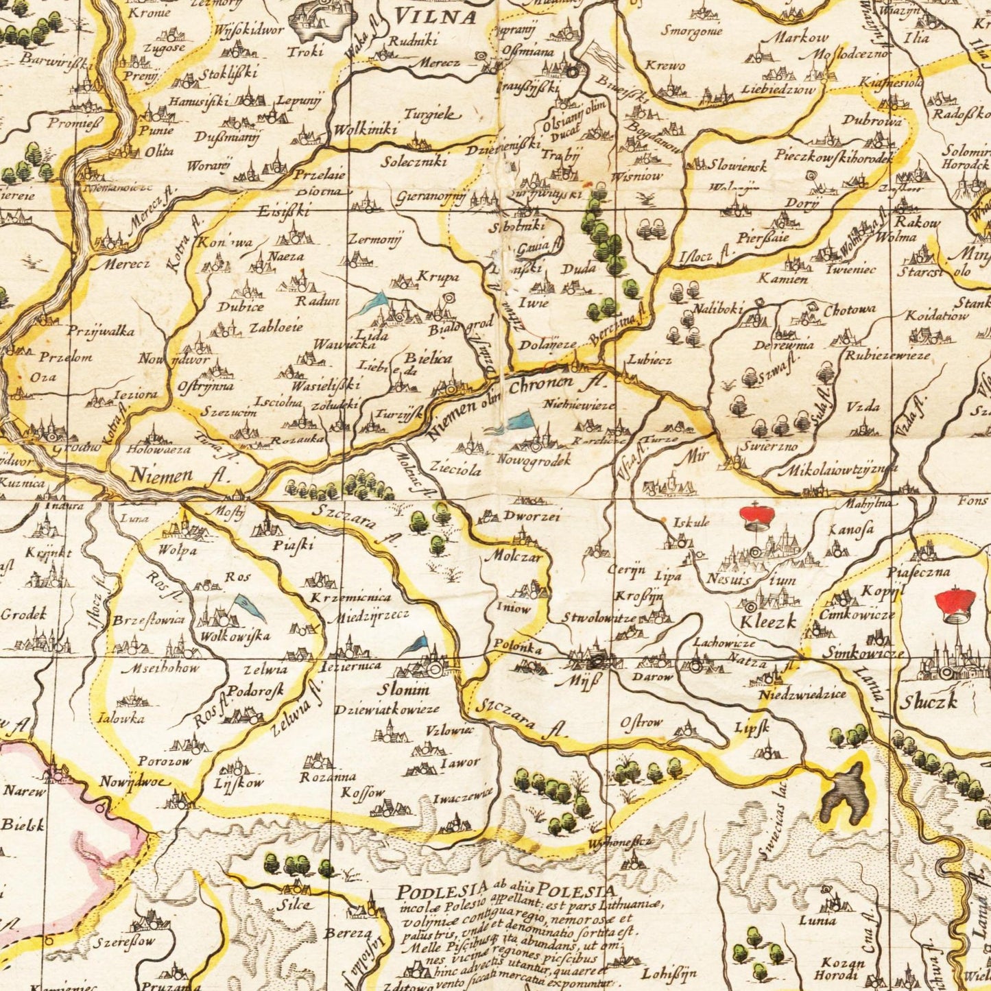 Historische Landkarte Litauen um 1635