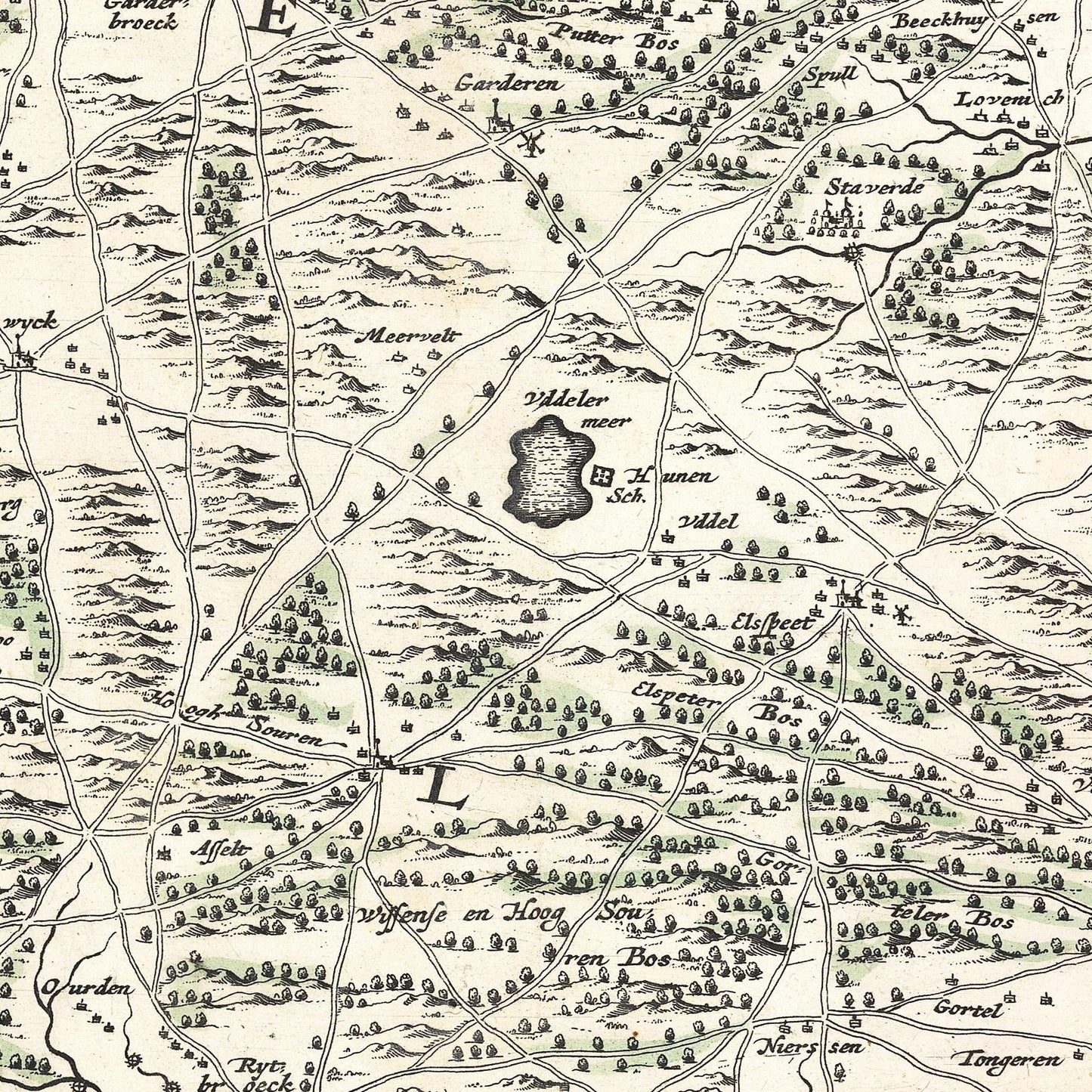 Historische Landkarte Provinz Gelderland um 1680
