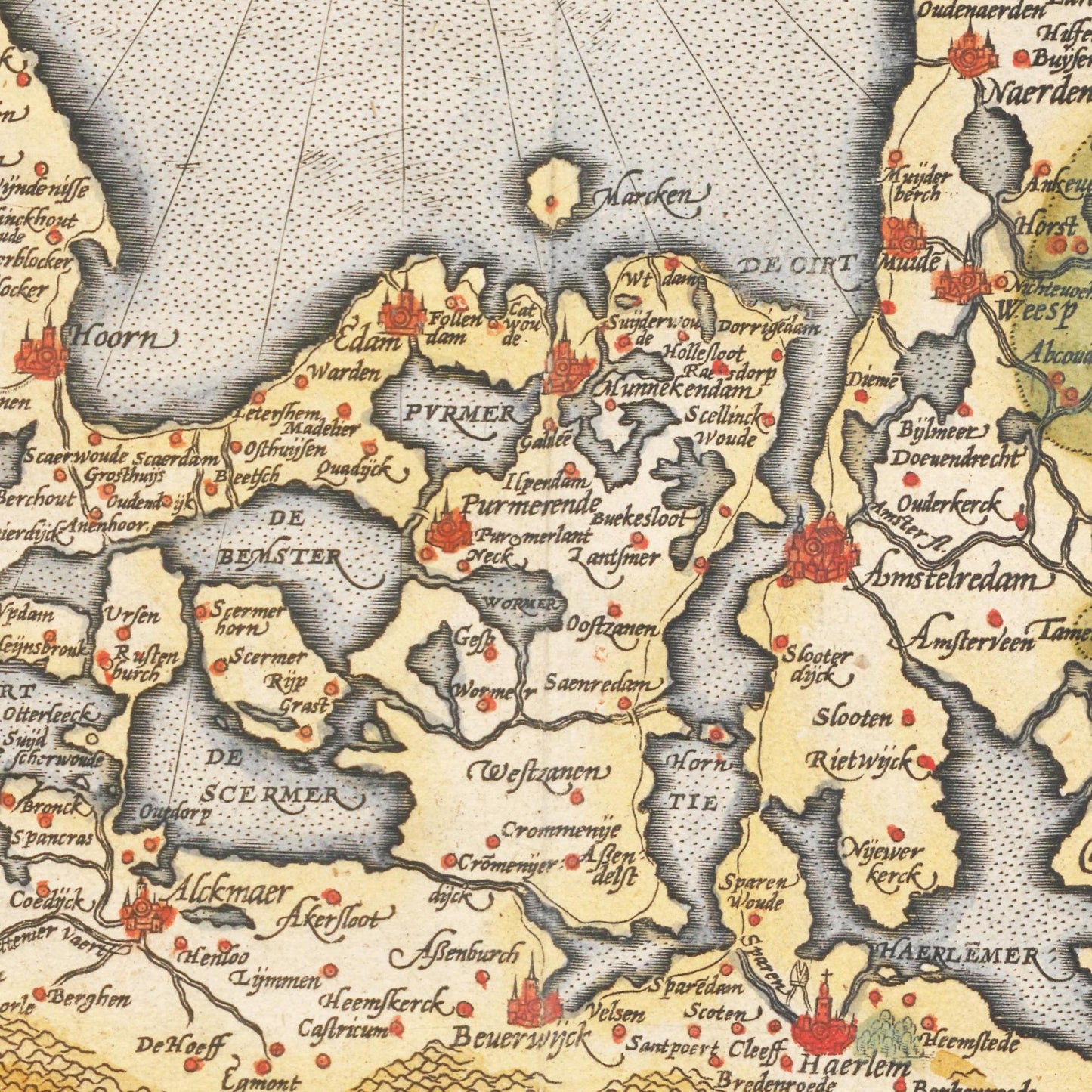 Historische Landkarte Provinz Holland um 1609