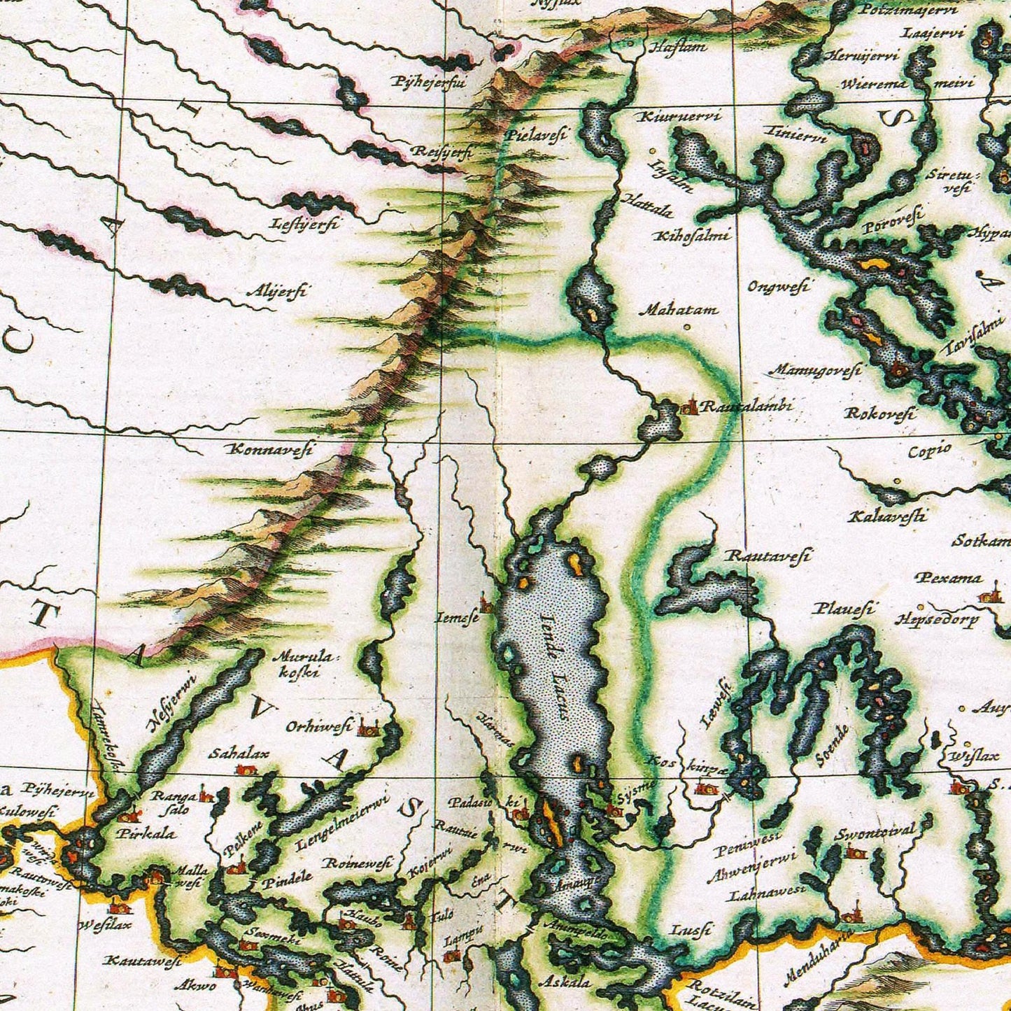 Historische Landkarte Finnland um 1690