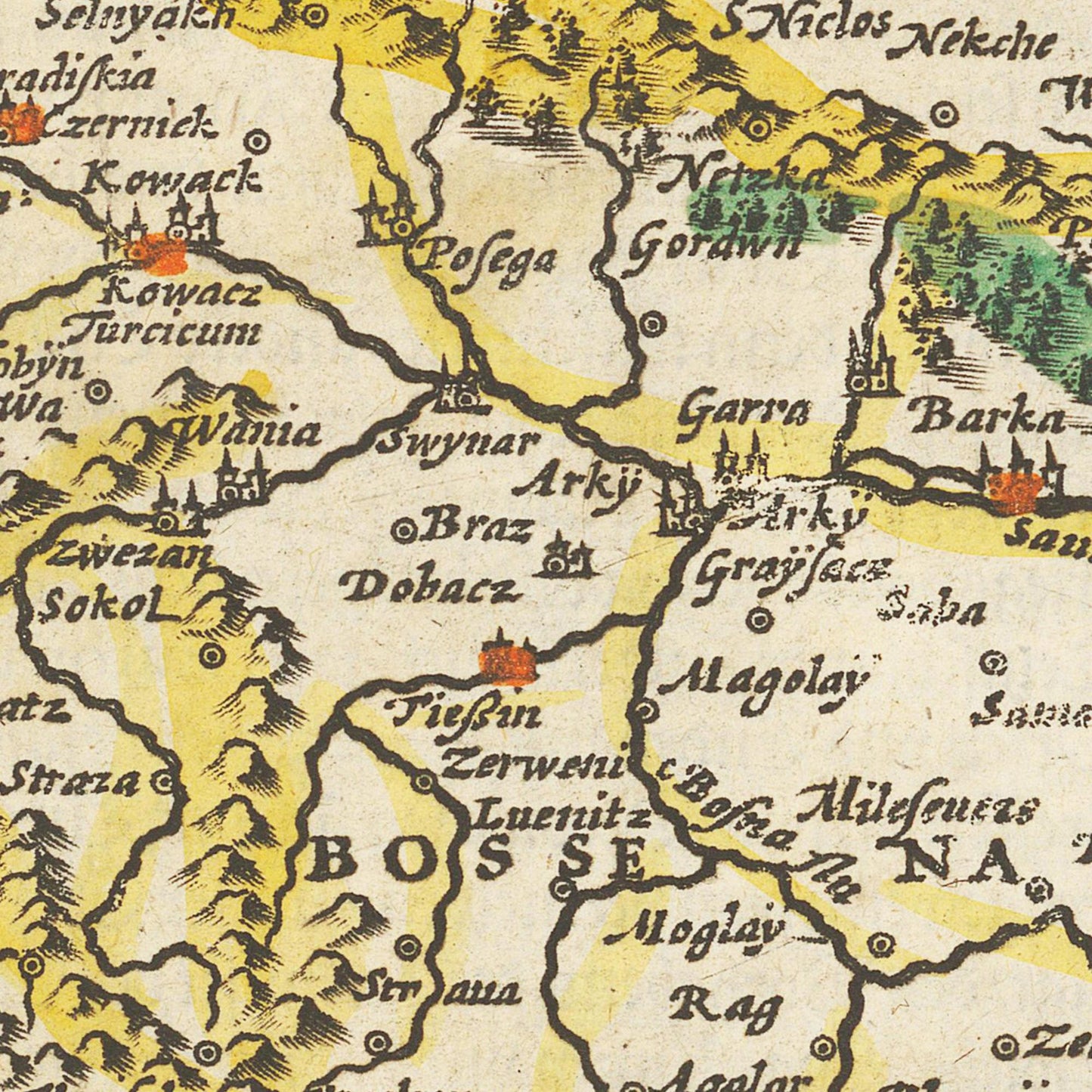 Historische Landkarte Balkan um 1609