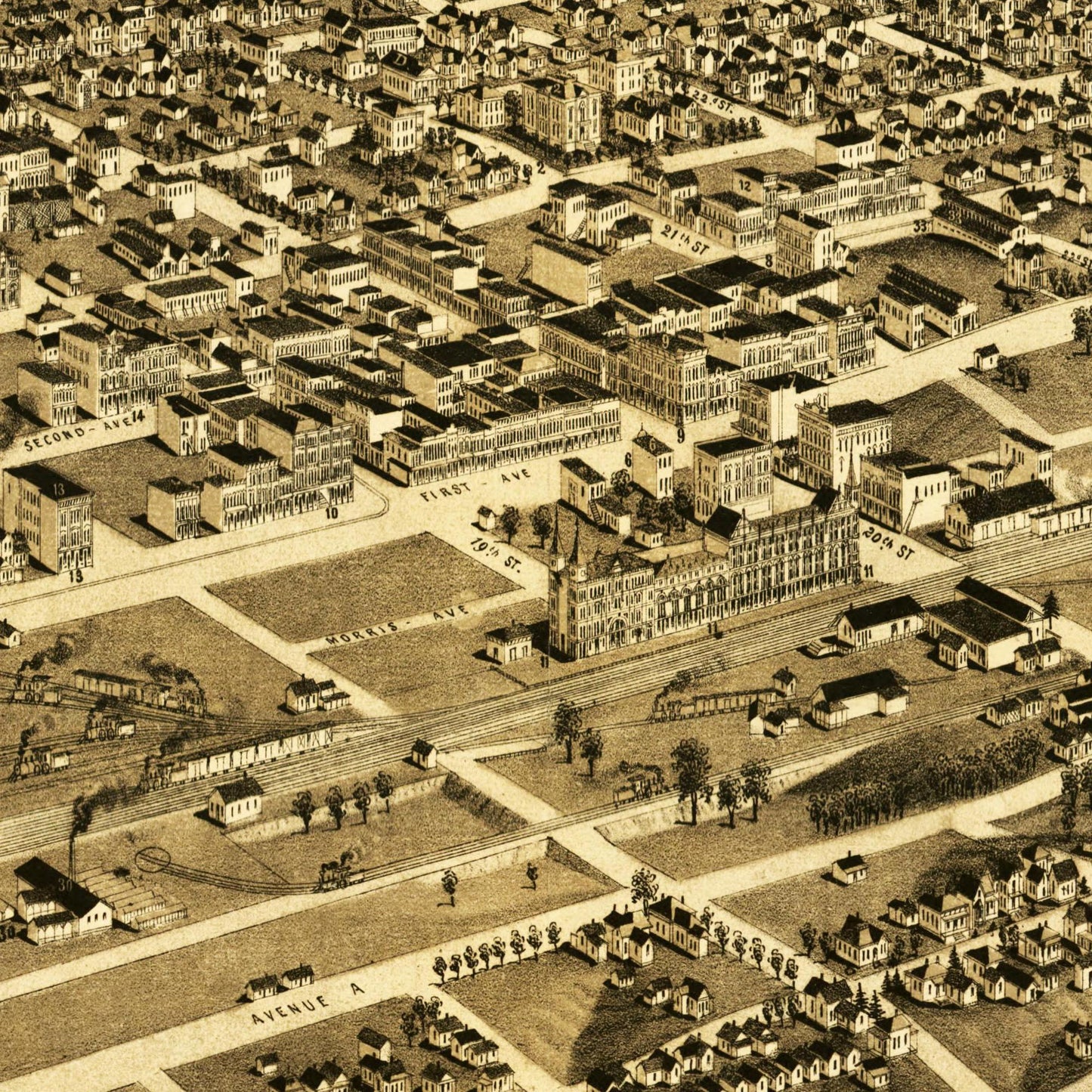 Historical city map Test product horizontal 3 sizes