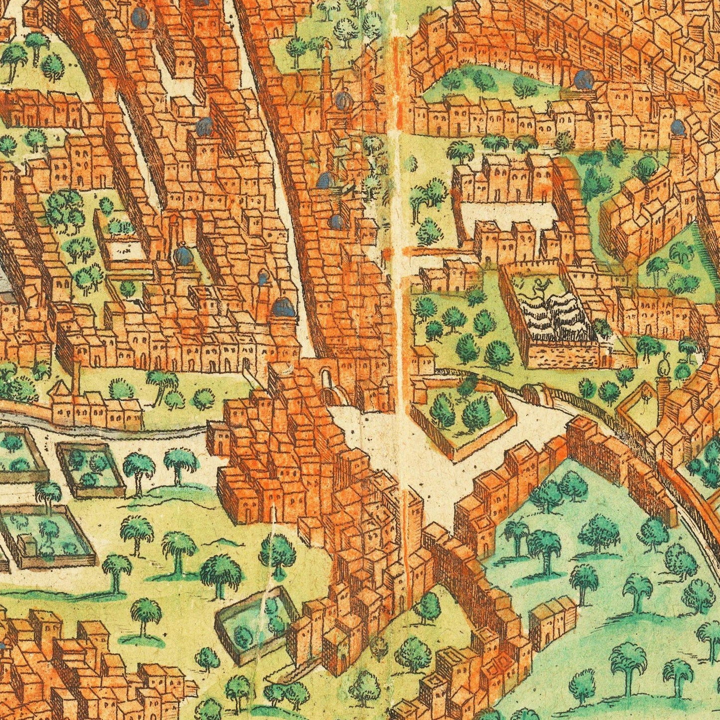 Historischer Stadtplan Kairo um 1572