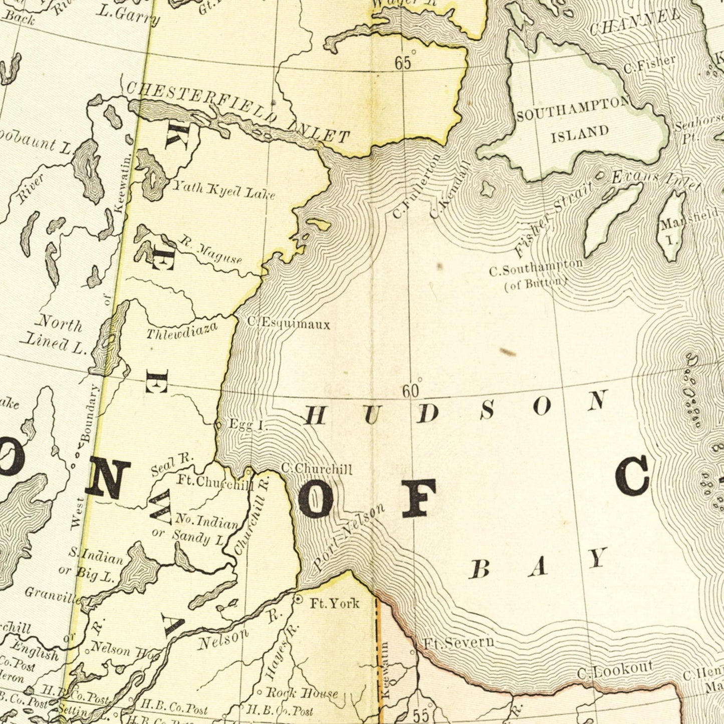 Historische Landkarte Kanada um 1882
