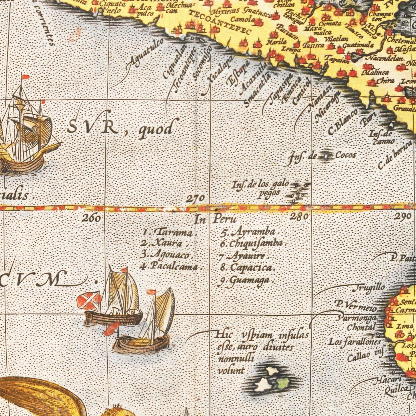 Historische Landkarte Amerika um 1609