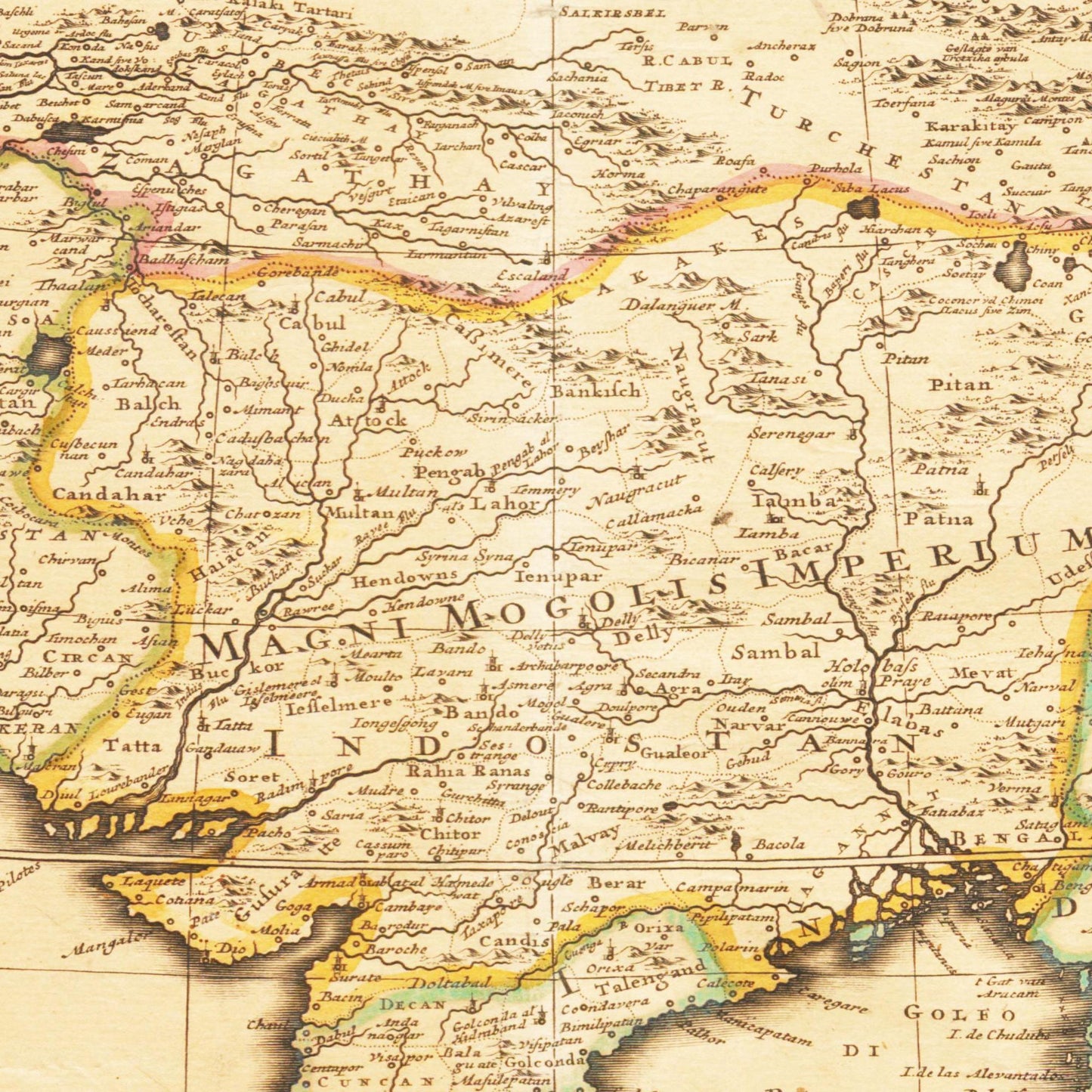 Historische Landkarte Asien um 1694