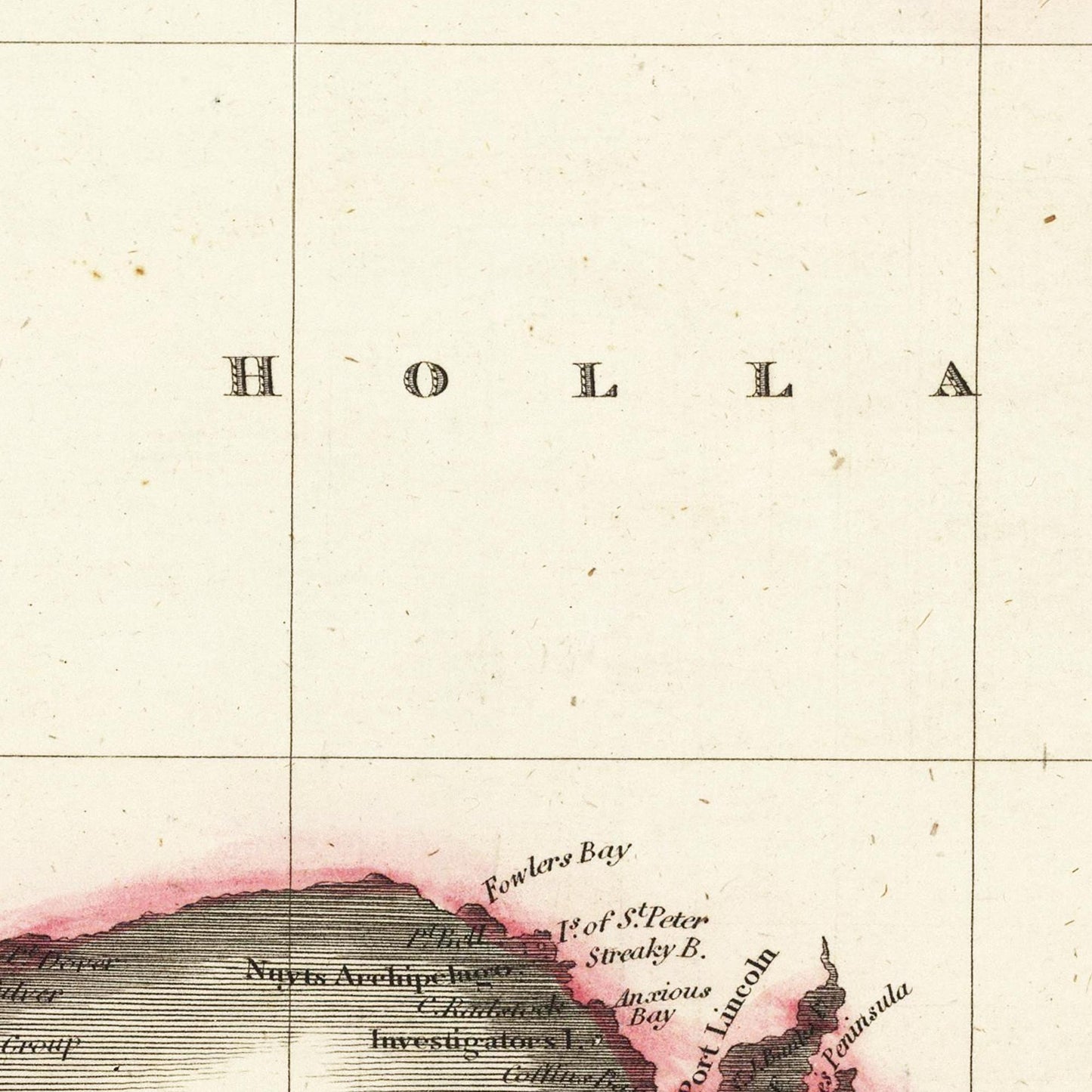 Historische Landkarte Australien um 1817