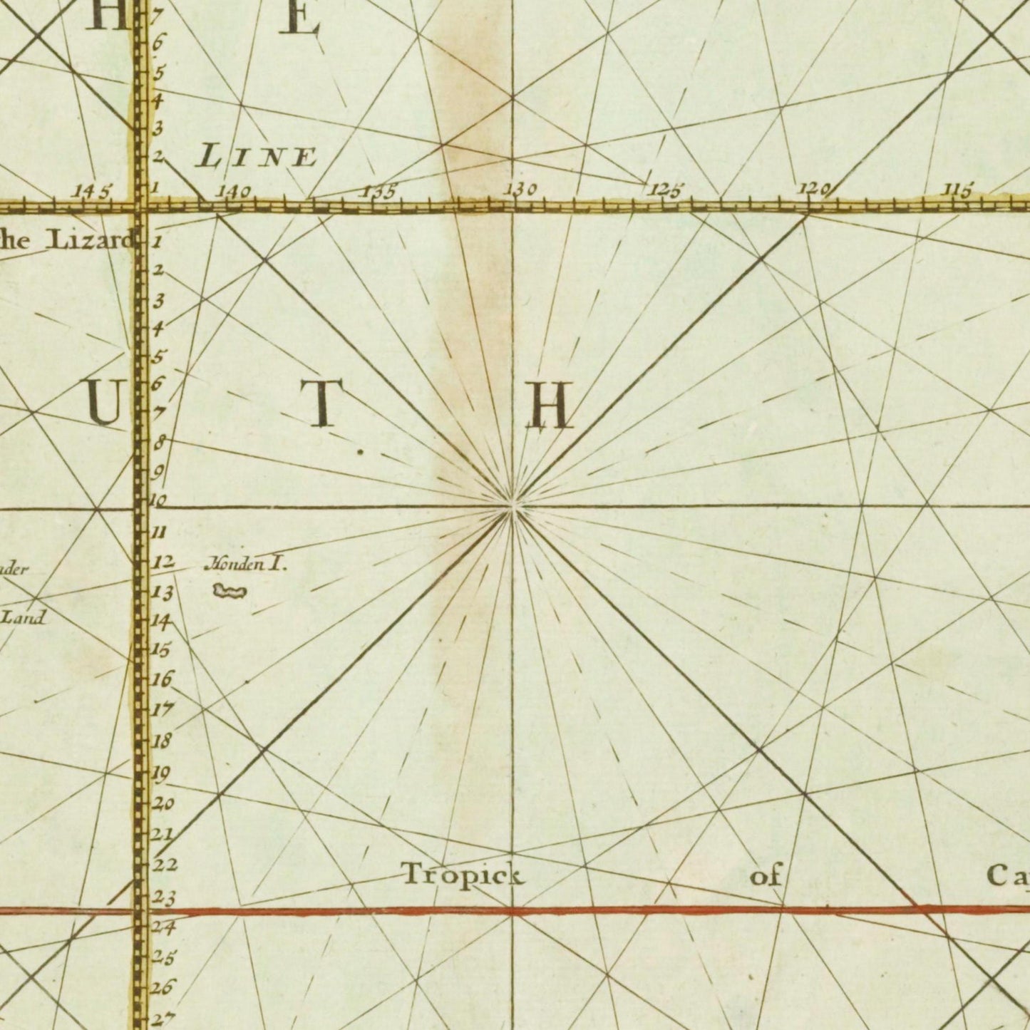 Historische Landkarte Ozeanien um 1705