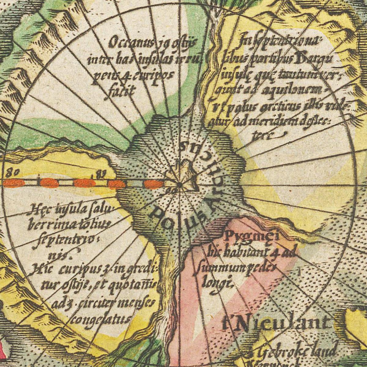Historische Landkarte Arktis um 1609