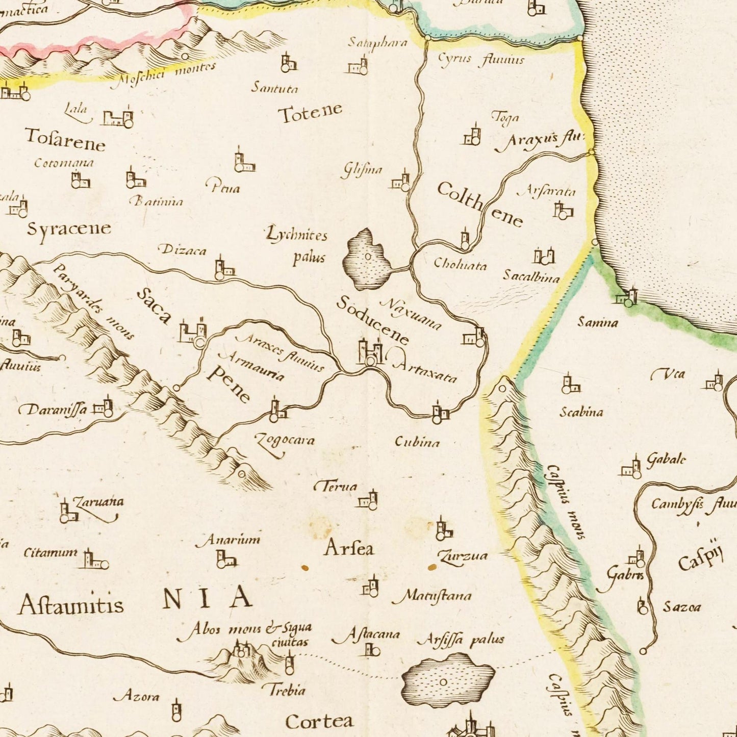 Historische Landkarte Kaukasus um 1704
