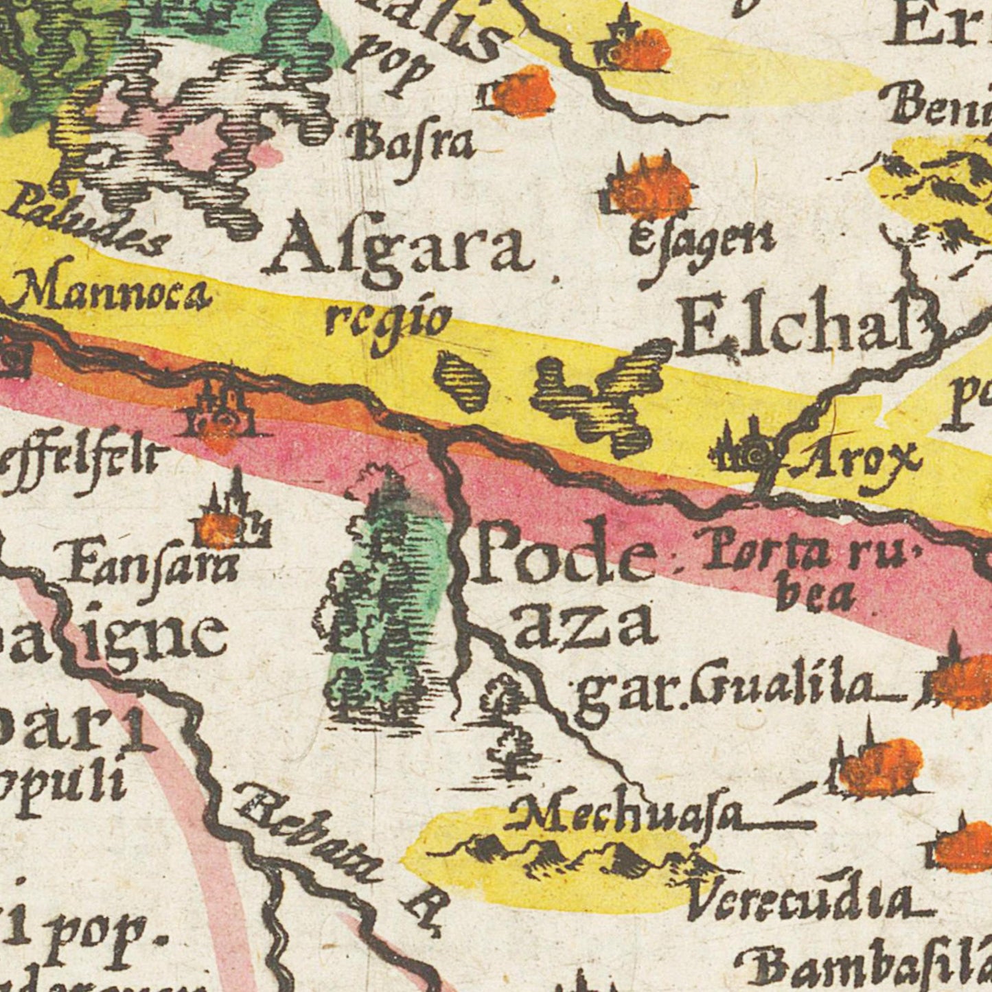 Historische Landkarte Fes um 1609