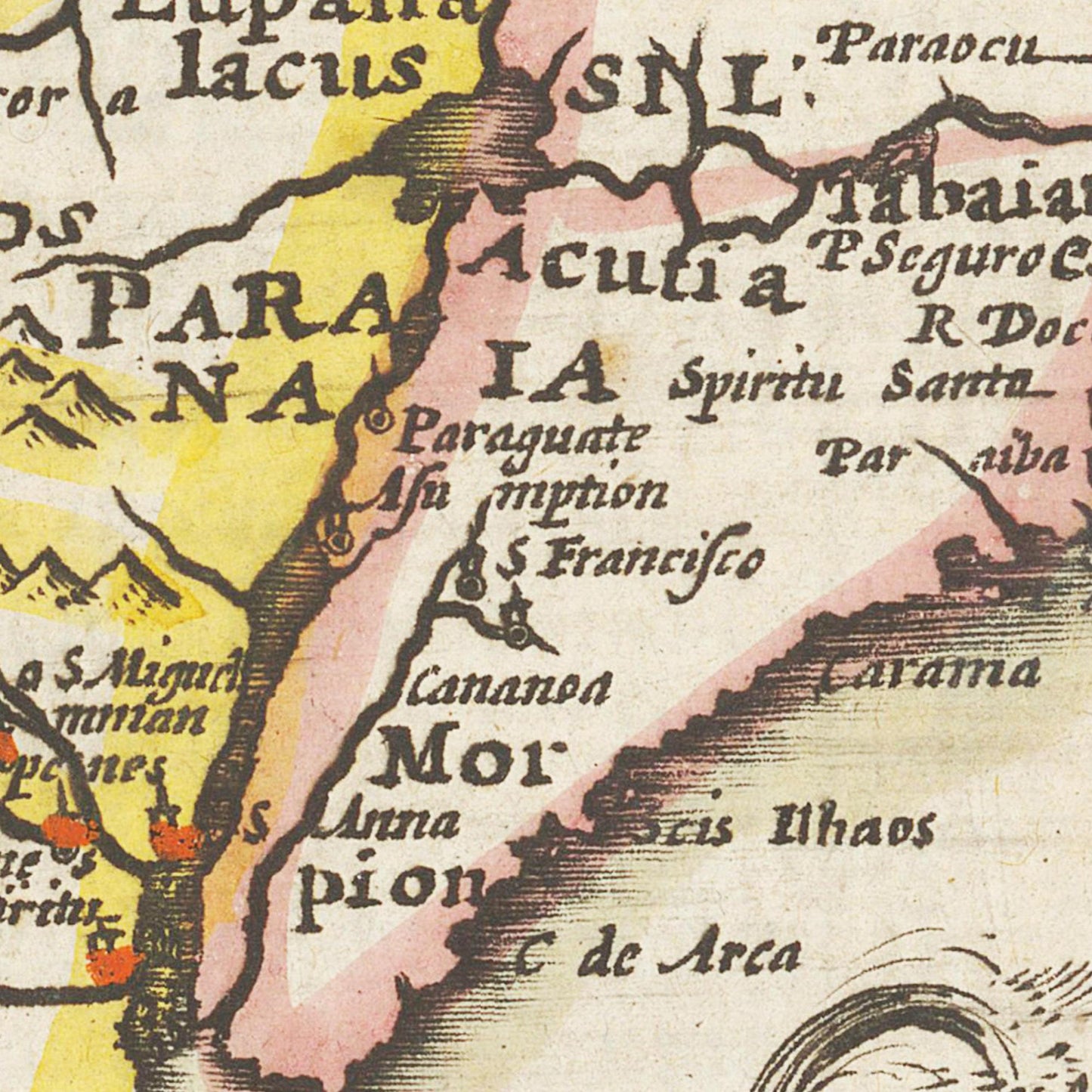 Historische Landkarte Südamerika um 1609