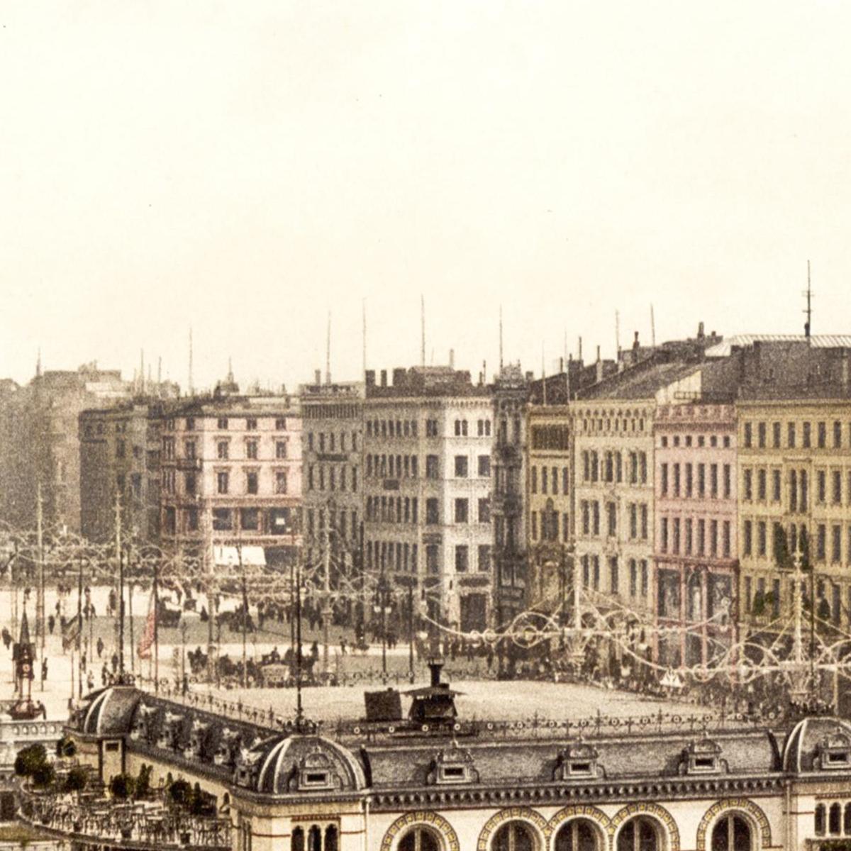 Historische Ansicht Hamburg Jungfernstieg um 1895