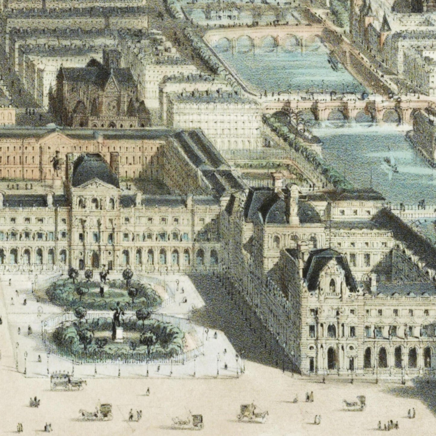 Historische Ansicht Paris um 1860