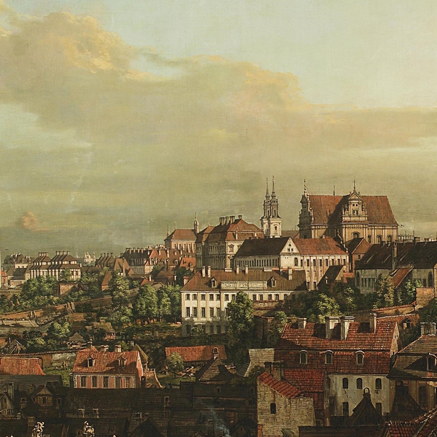 Historische Ansicht Warschau um 1750