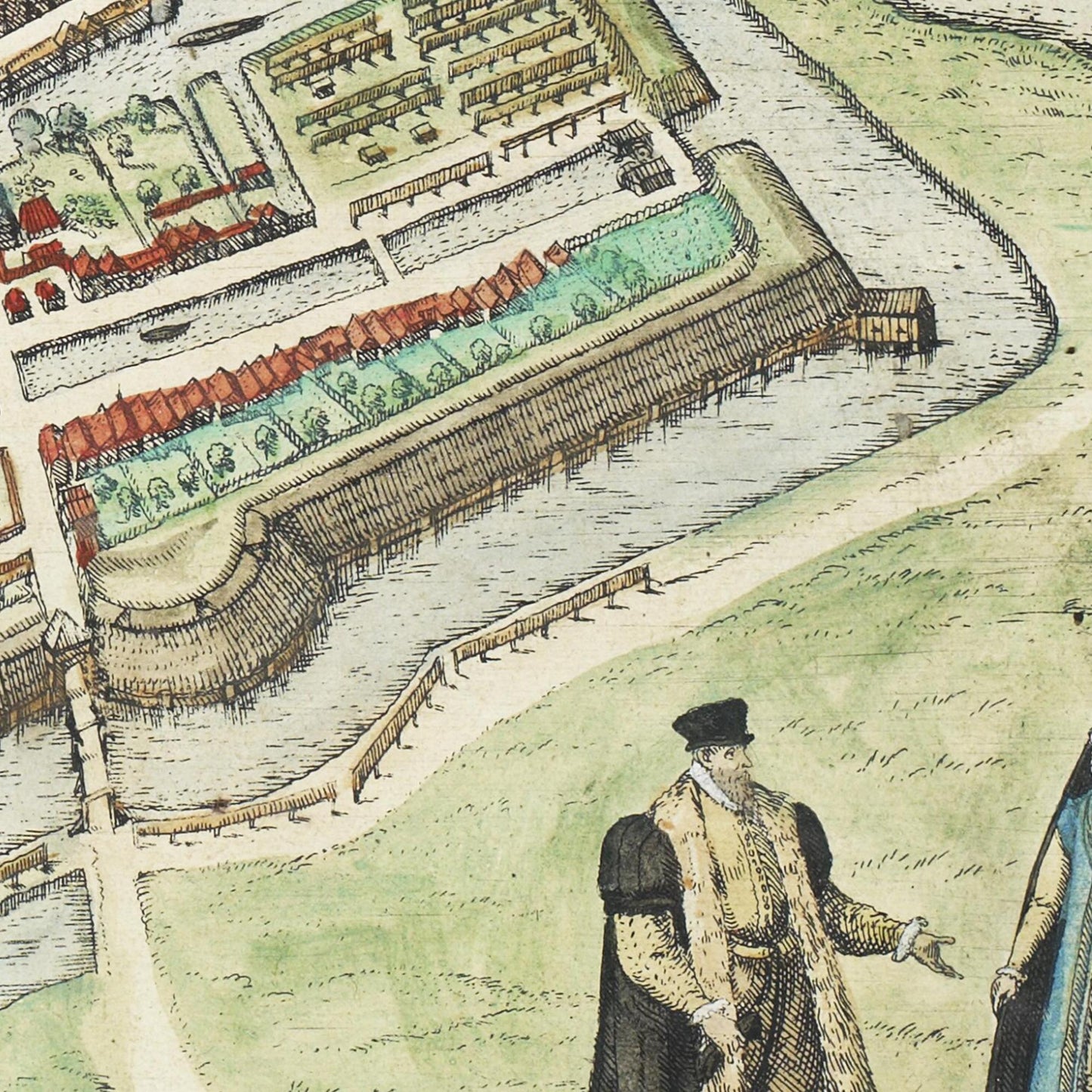 Historischer Stadtplan Hamburg um 1588