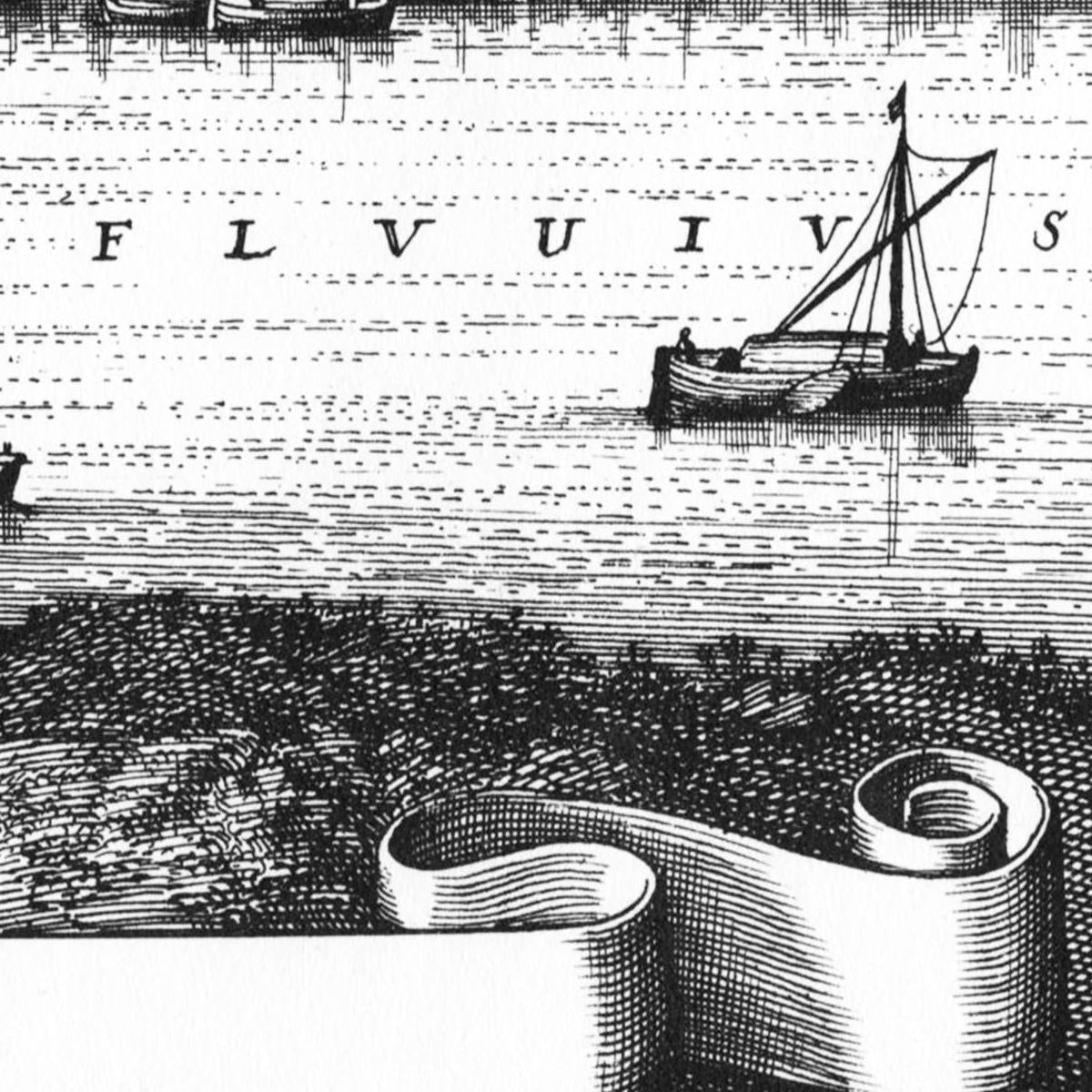 Historische Stadtansicht Düsseldorf um 1647