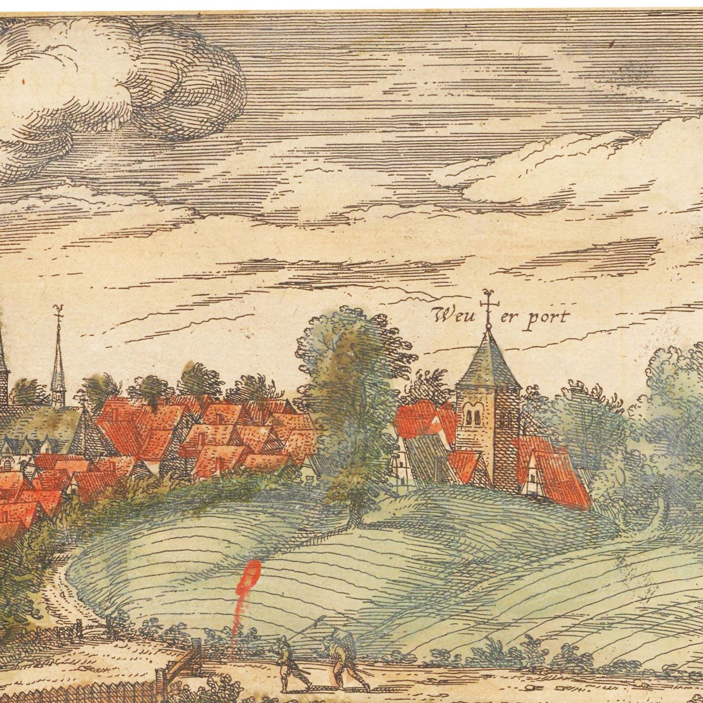 Historische Stadtansicht Essen um 1582