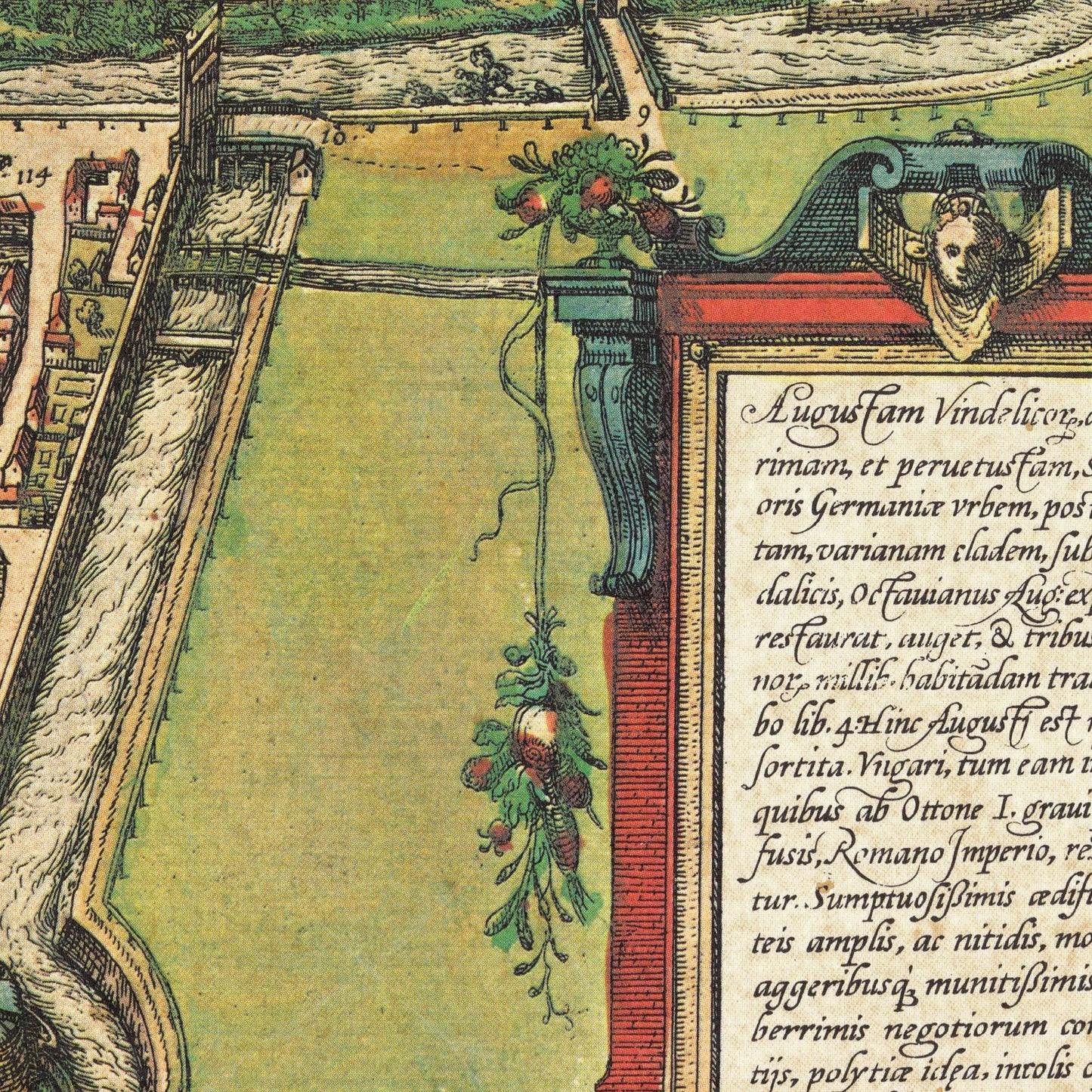Historischer Stadtplan Augsburg um 1572