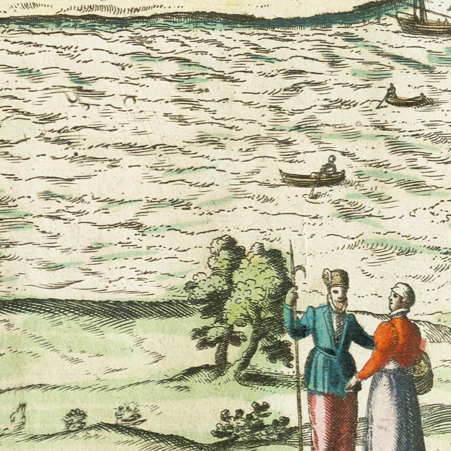 Historische Stadtansicht Kiel um 1612