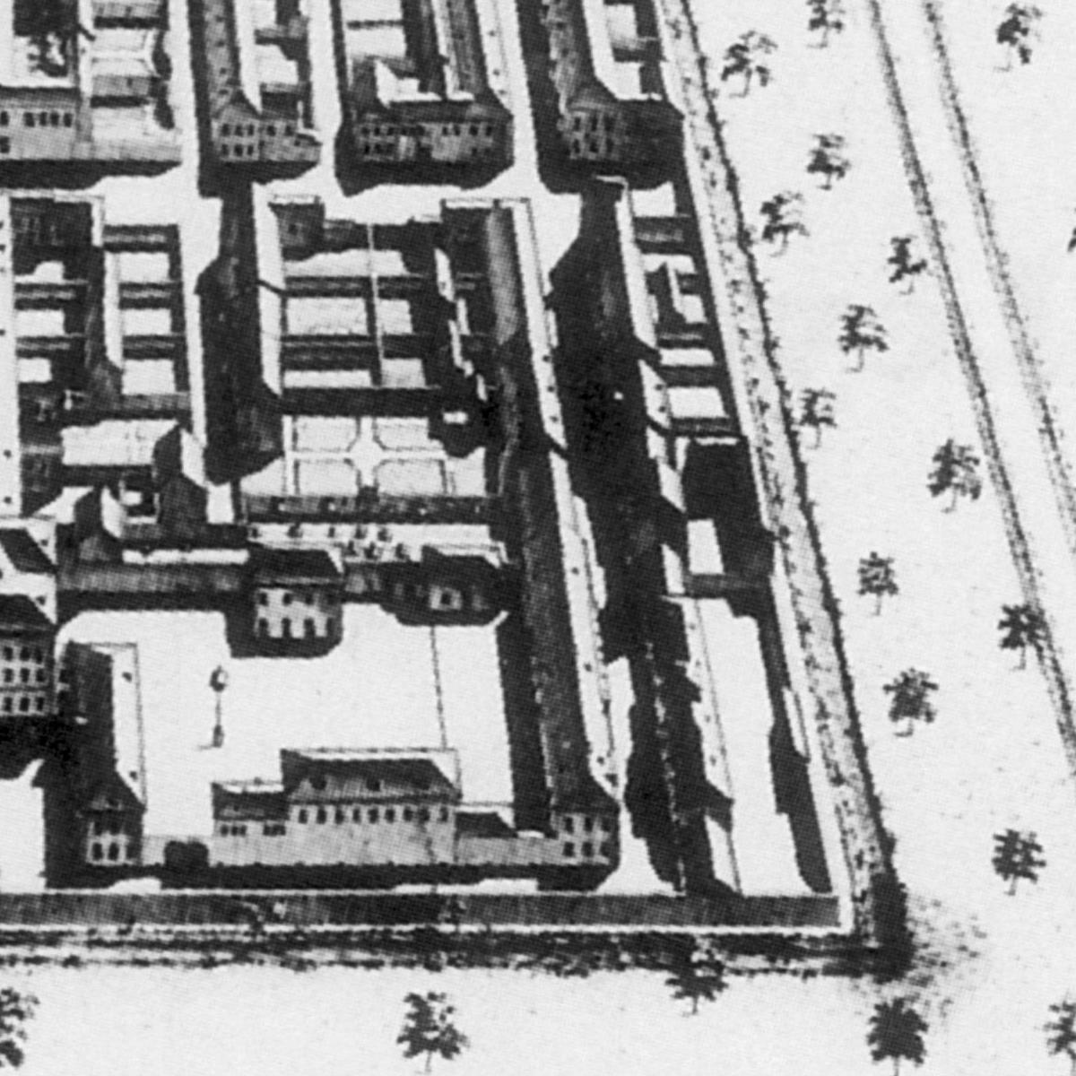 Historische Stadtansicht Krefeld um 1786