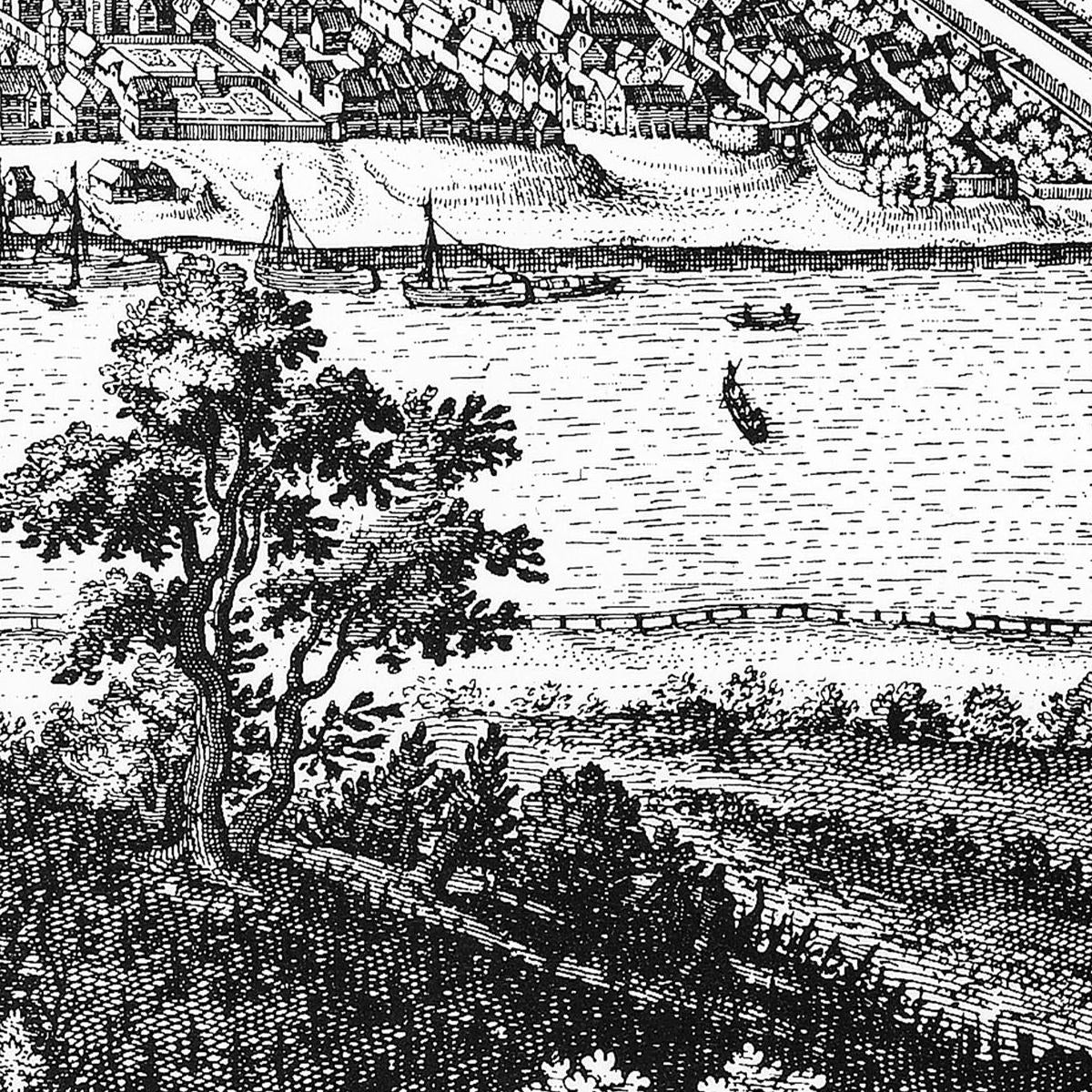 Historische Stadtansicht Heidelberg um 1645