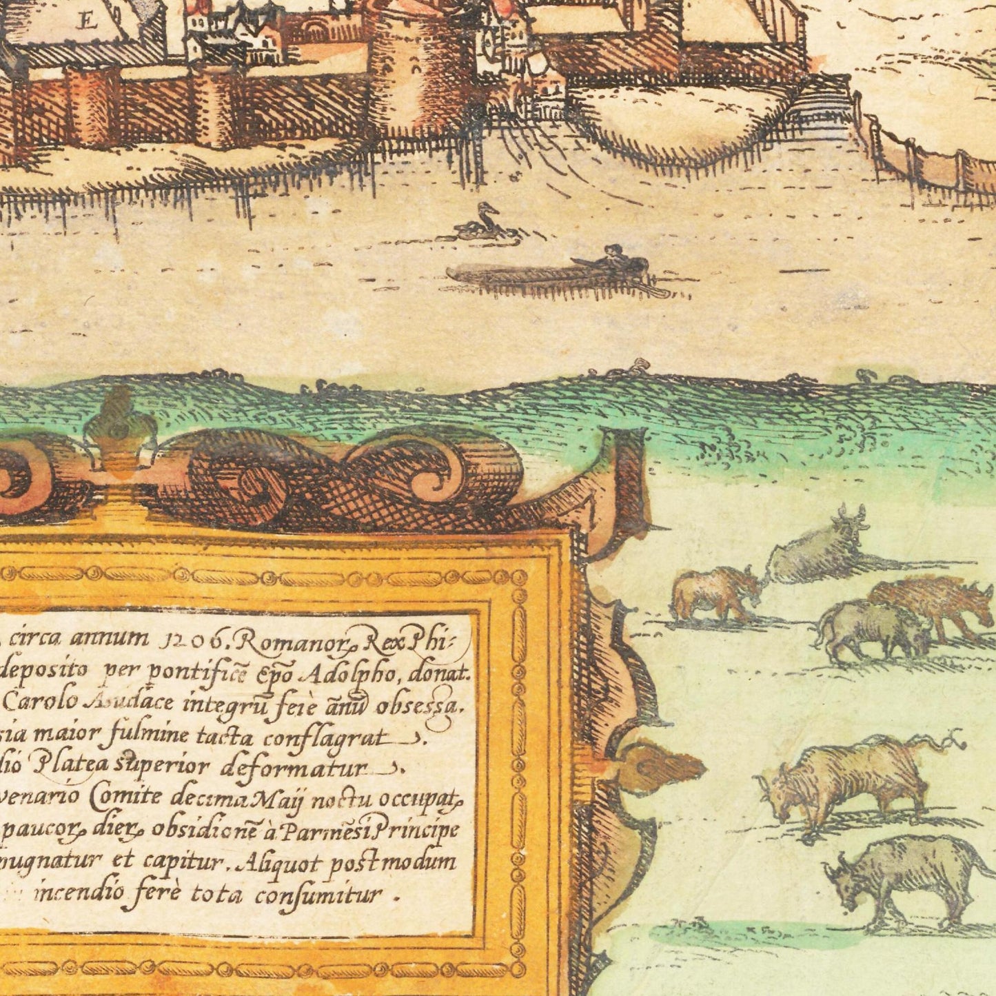 Historischer Stadtplan Neuss um 1592