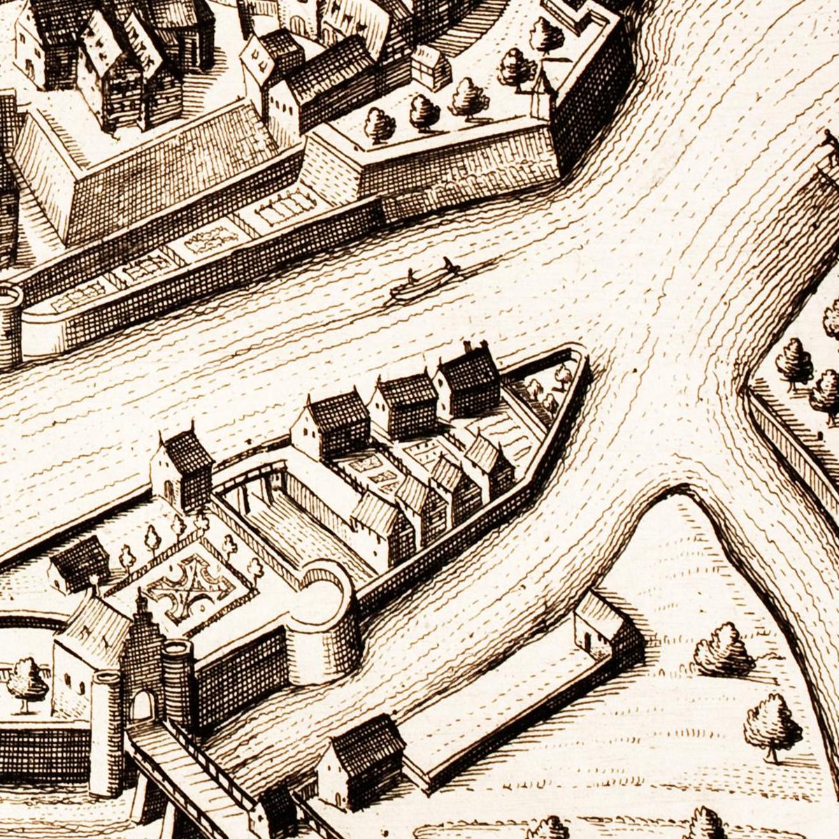 Historischer Stadtplan Ulm um 1642