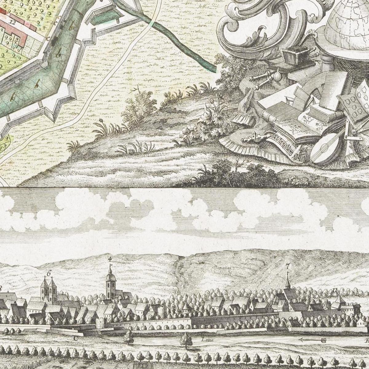 Historischer Stadtplan Göttingen um 1737