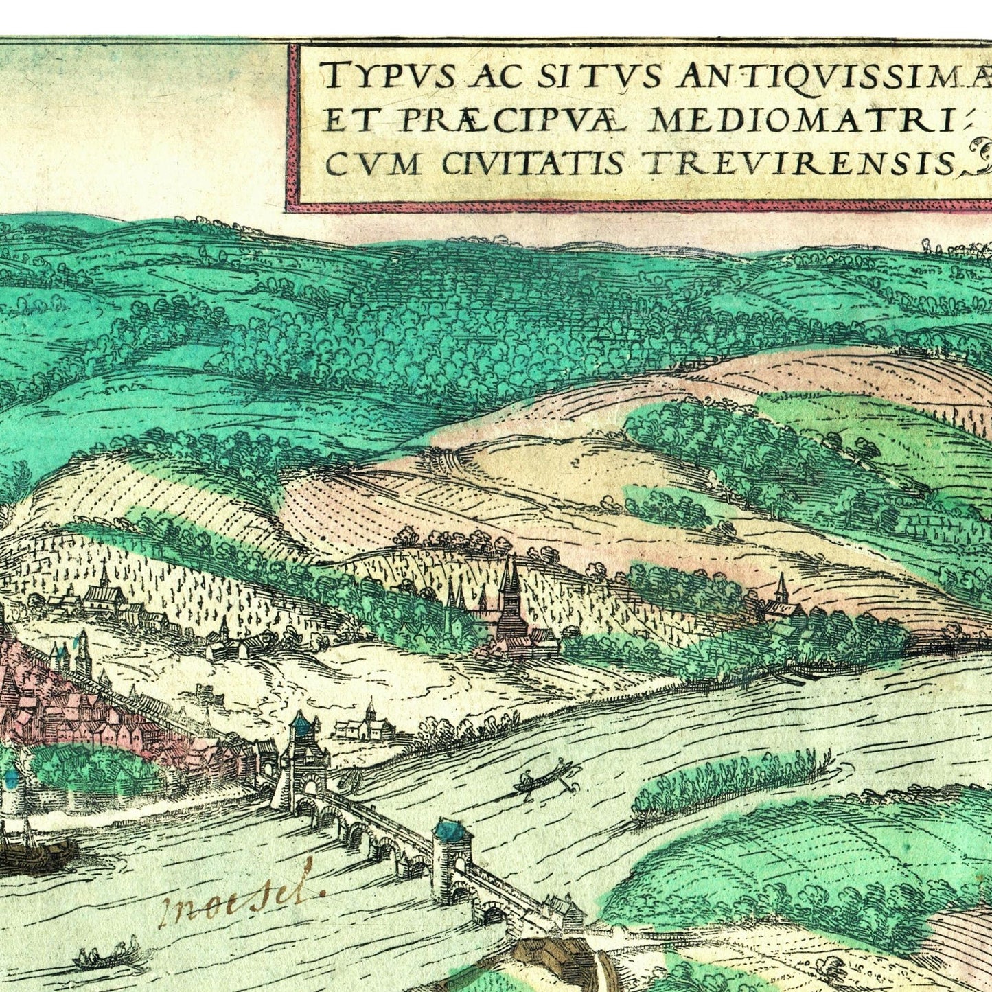 Historische Stadtansicht Trier um 1572