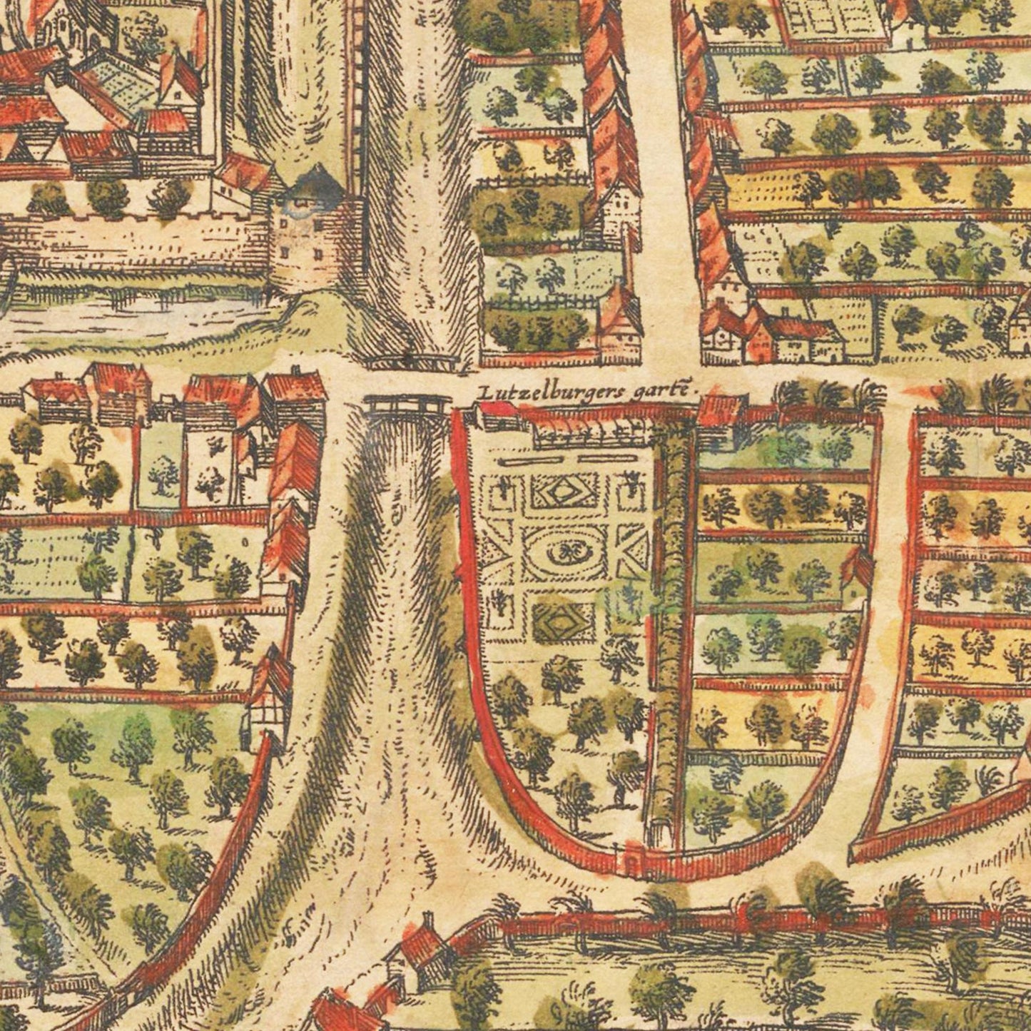 Historische Stadtansicht Weimar um 1582