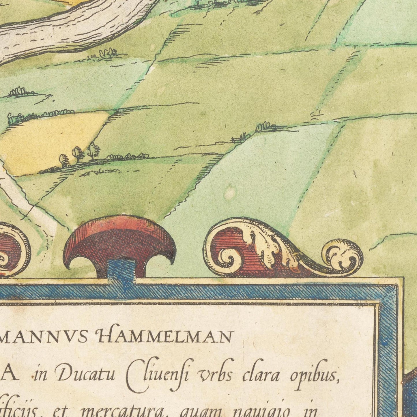 Historischer Stadtplan Wesel um 1592