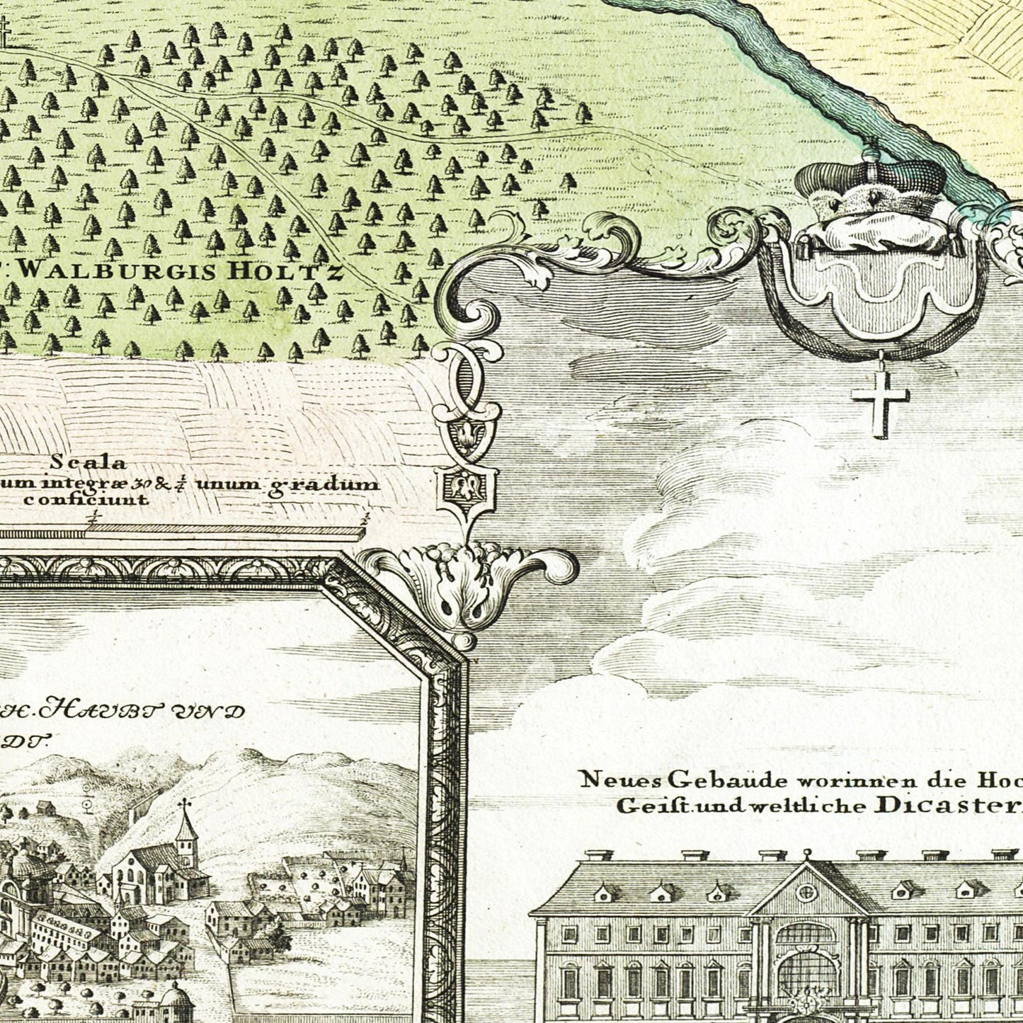 Historische Stadtansicht Eichstätt um 1730