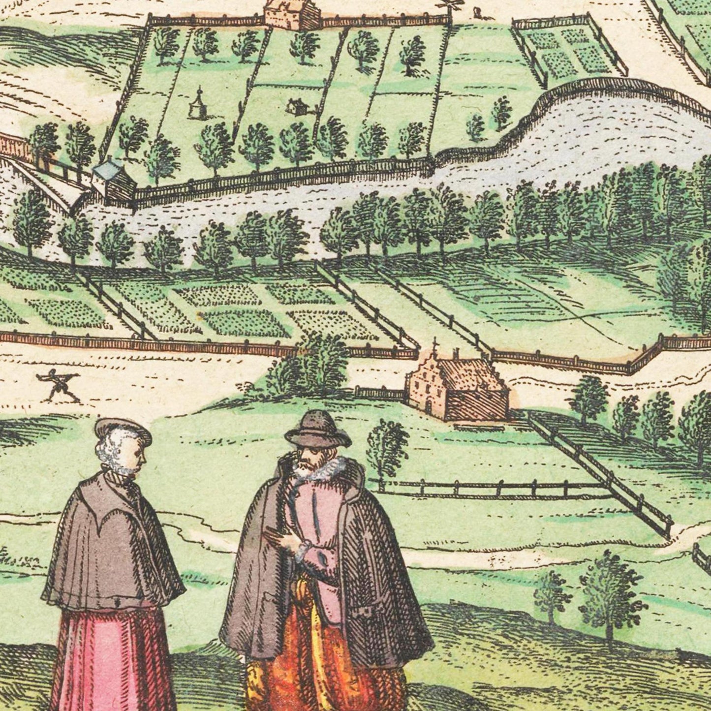 Historische Stadtansicht Kempten um 1575