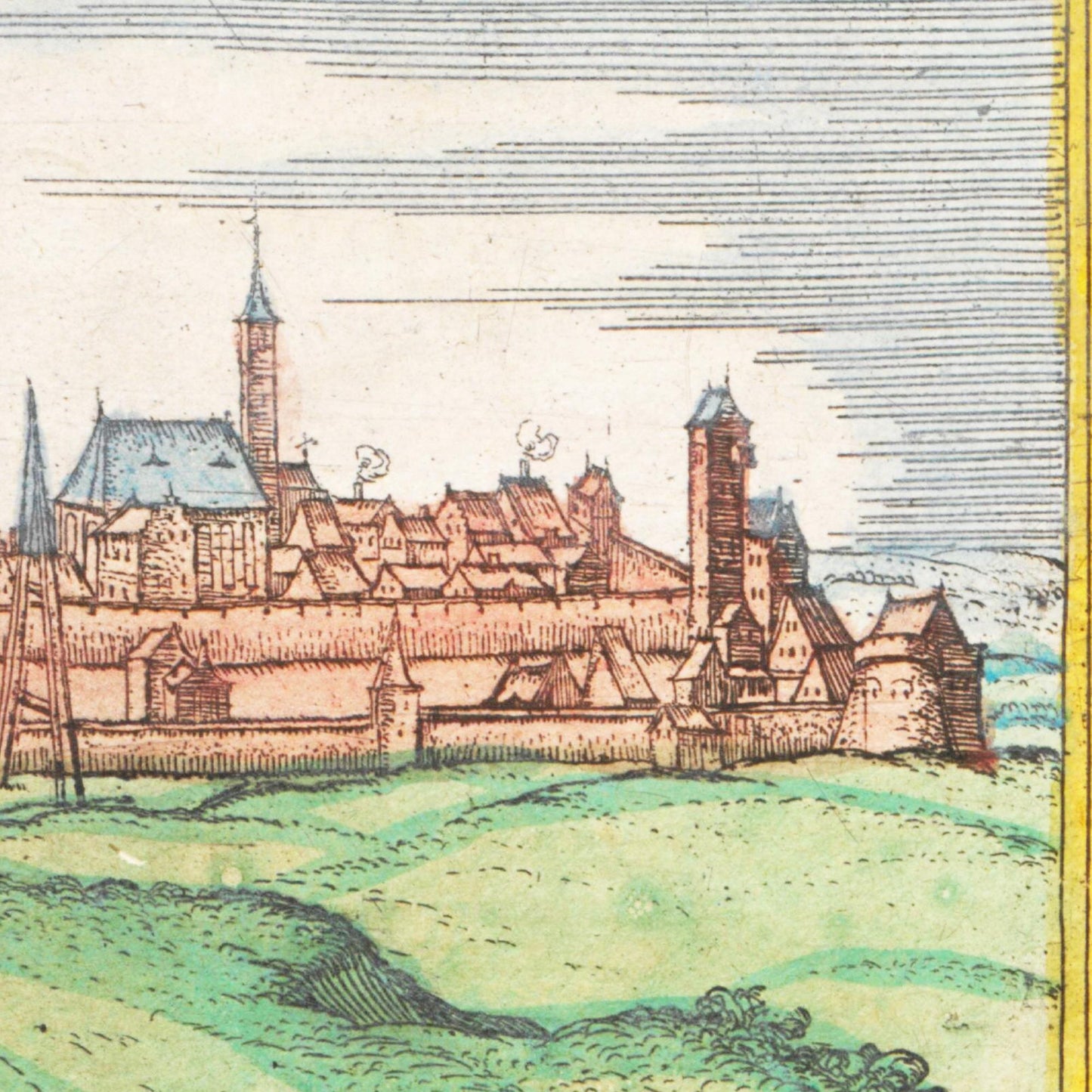 Historische Stadtansicht Straubing um 1570