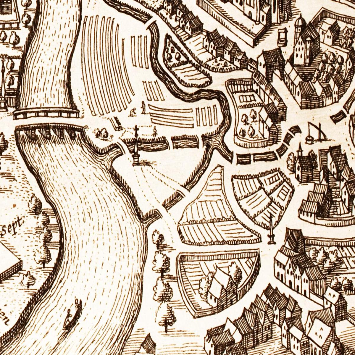 Historische Stadtansicht Bamberg um 1642