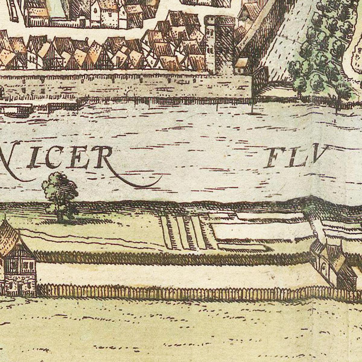 Historische Stadtansicht Heilbronn um 1609