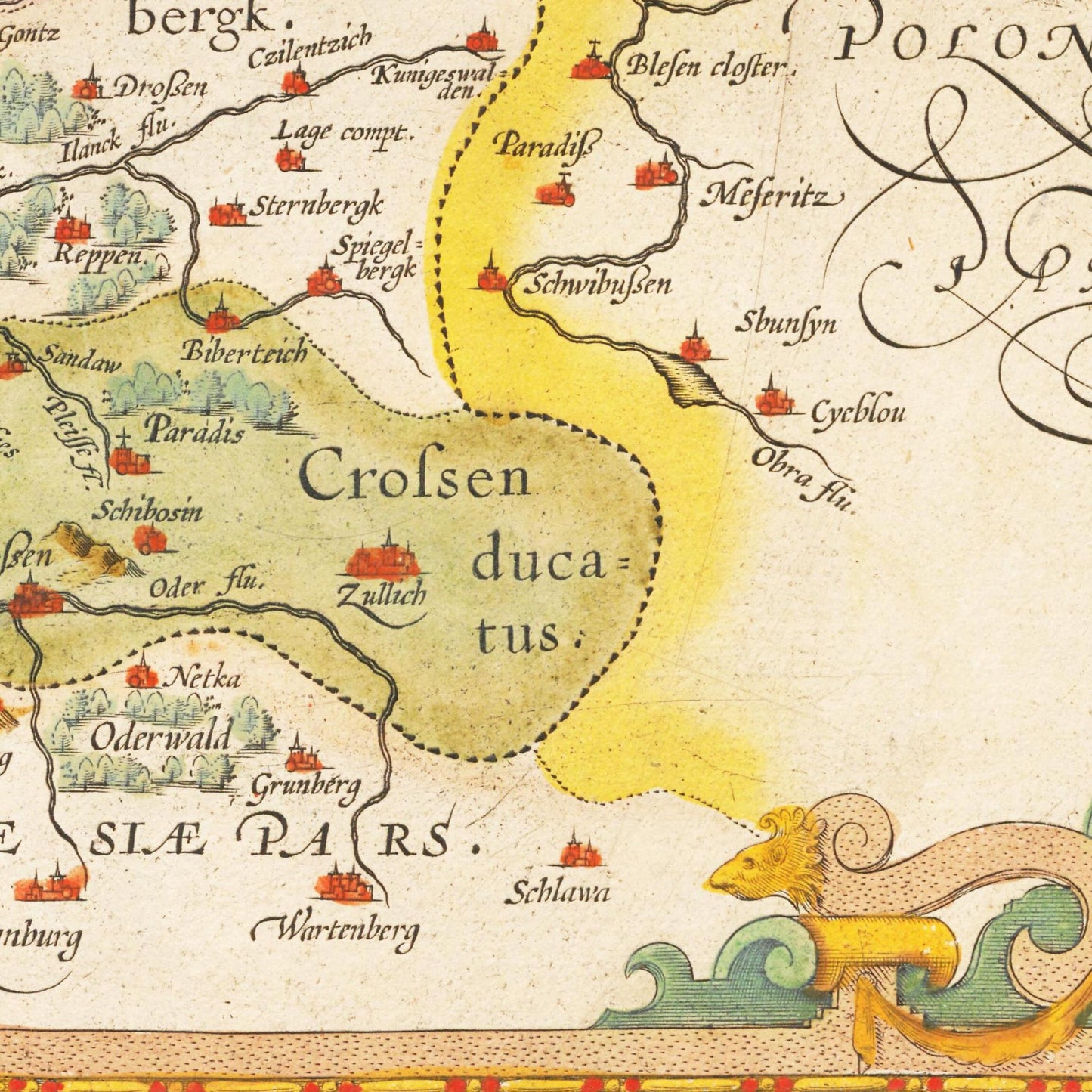 Historische Landkarte Brandenburg um 1609