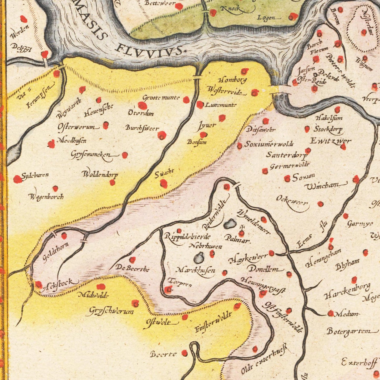 Historische Landkarte Ostfriesland um 1609