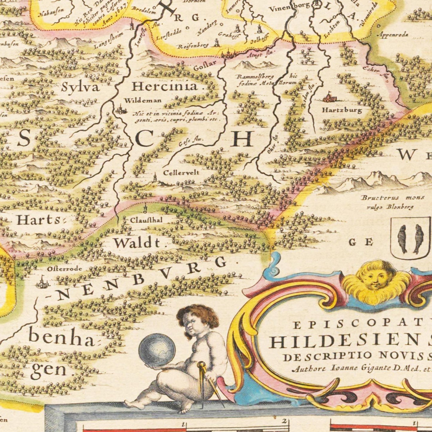 Historische Landkarte Hildesheim um 1635